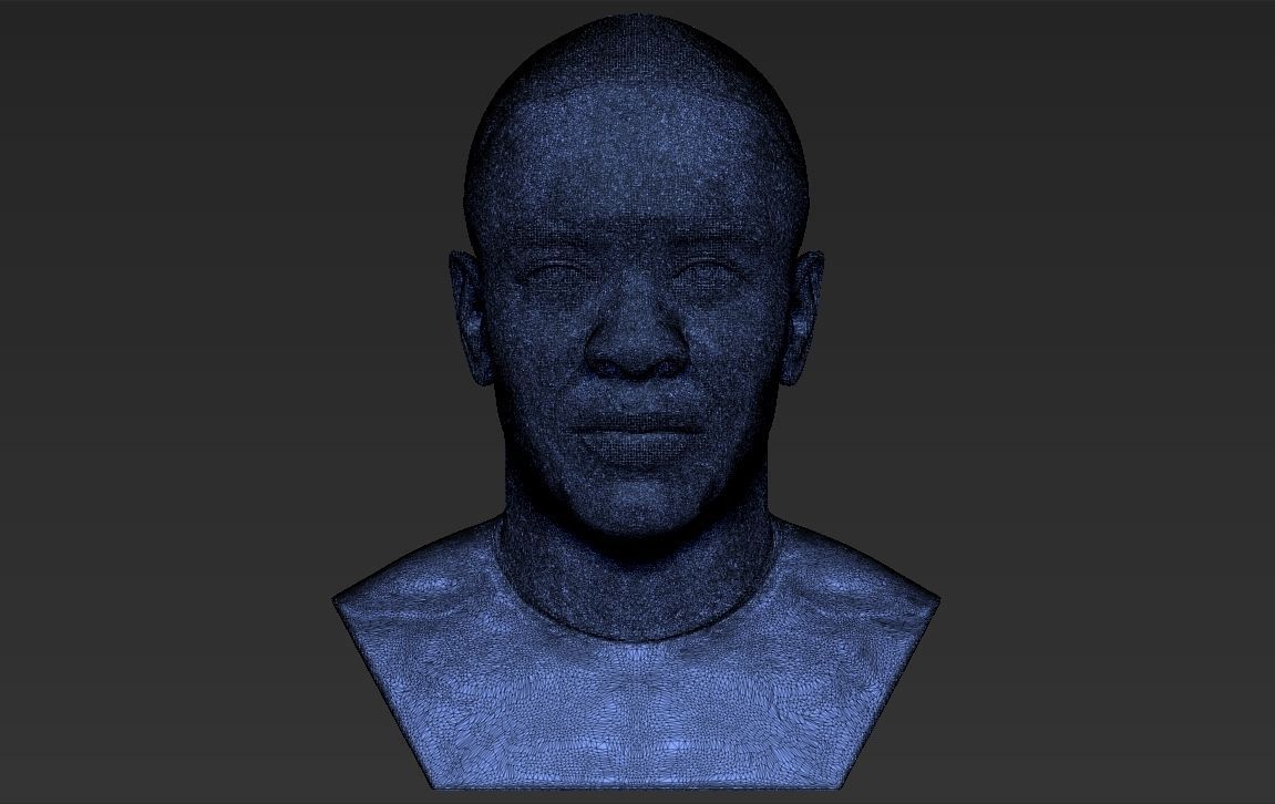 Dr Dre bust 3D printing ready stl obj formats 3D print model_21