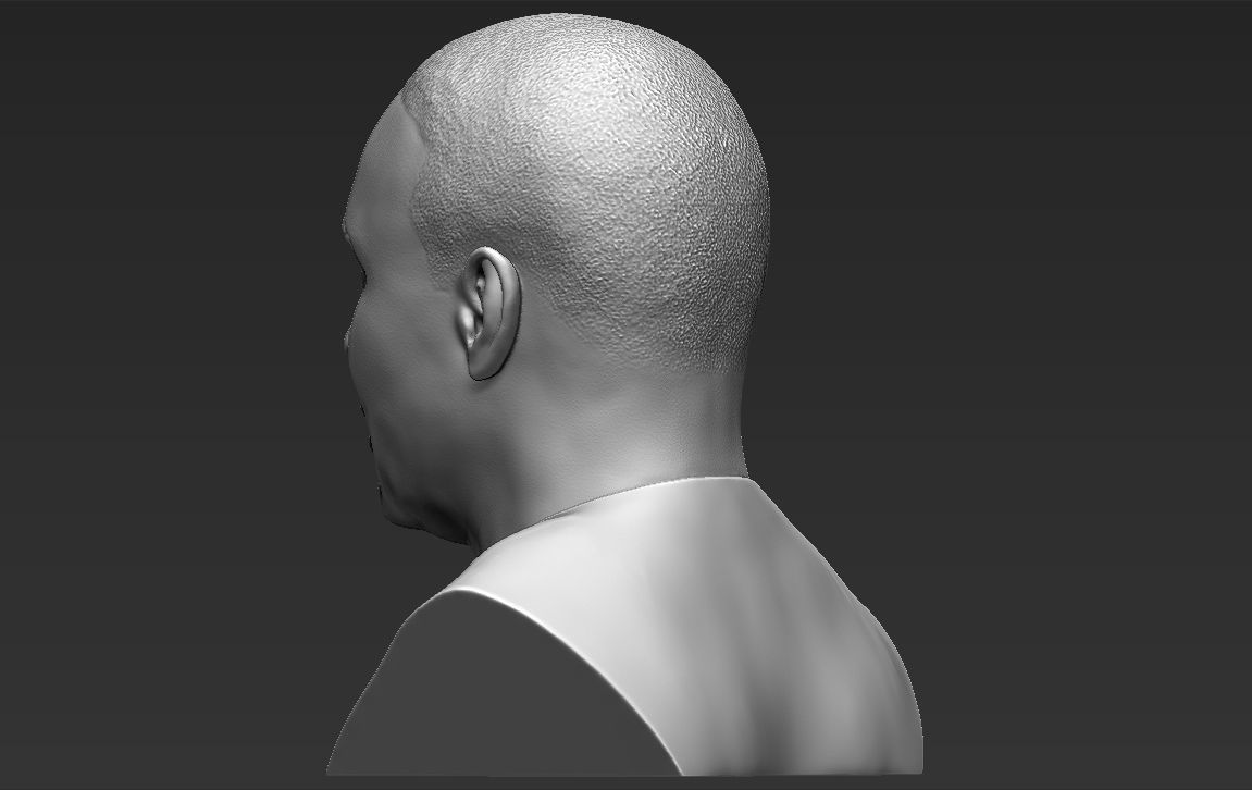Dr Dre bust 3D printing ready stl obj formats 3D print model_4