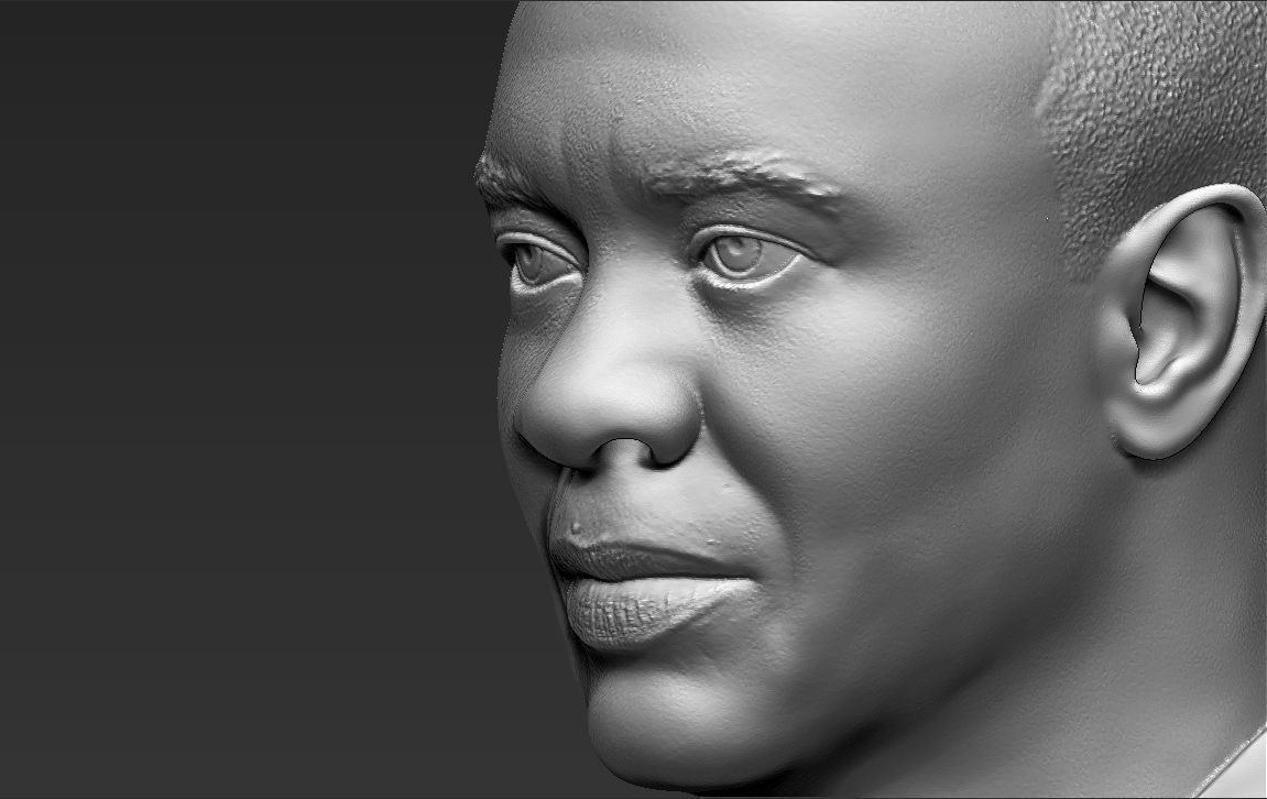 Dr Dre bust 3D printing ready stl obj formats 3D print model_17