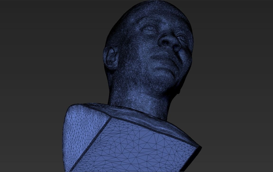 Dr Dre bust 3D printing ready stl obj formats 3D print model_24