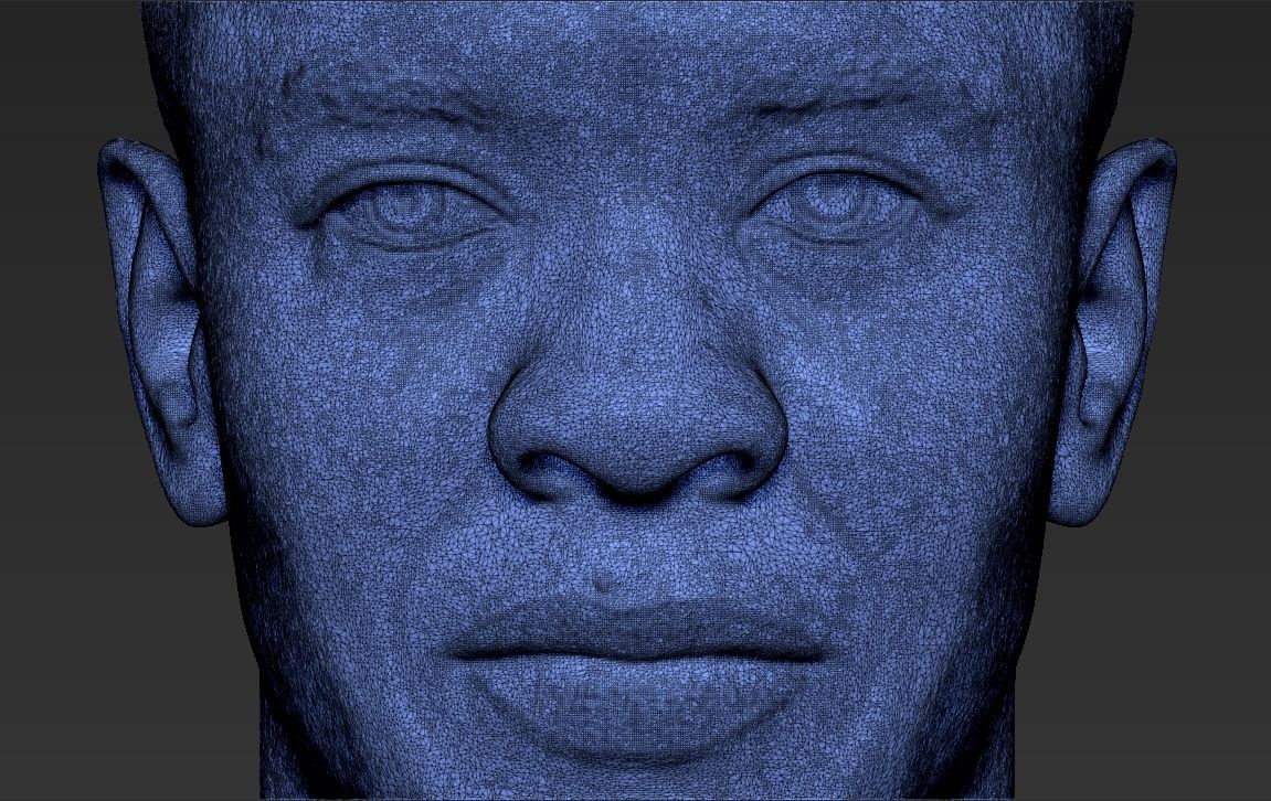 Dr Dre bust 3D printing ready stl obj formats 3D print model_23