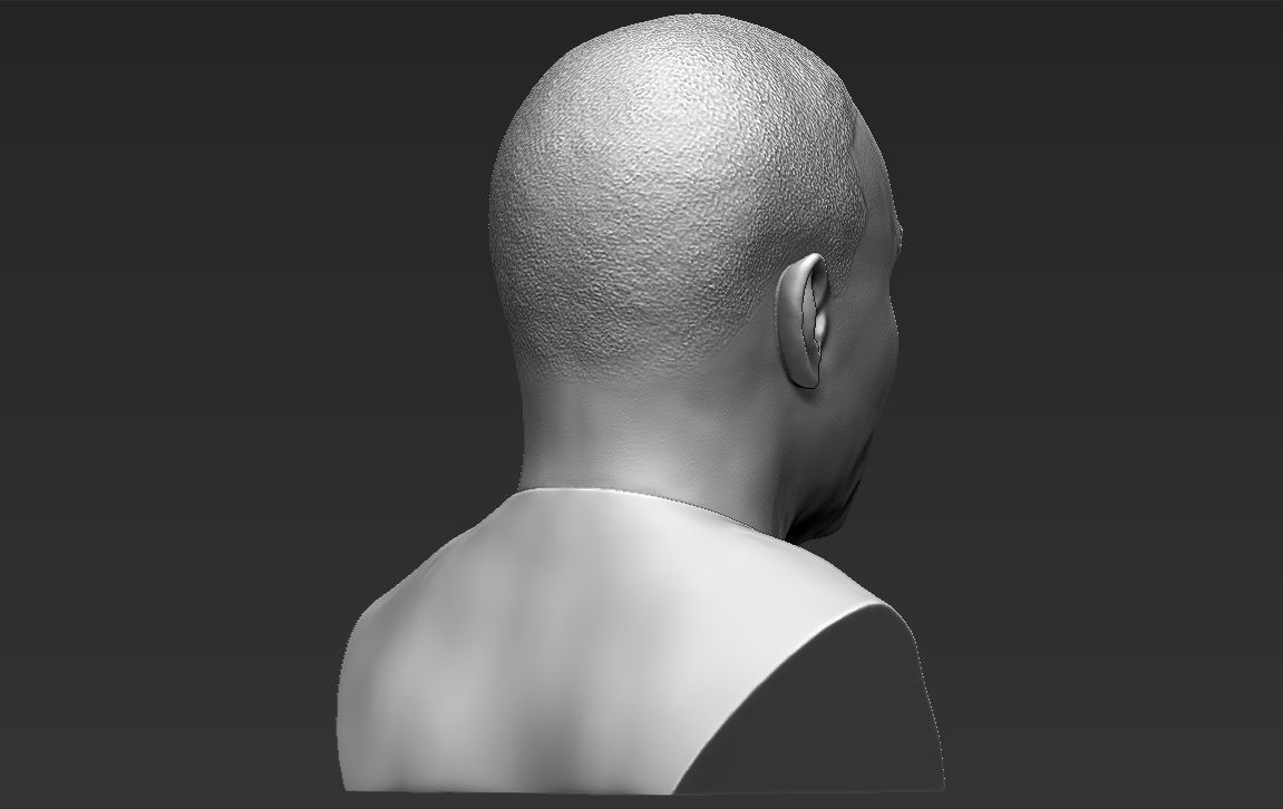 Dr Dre bust 3D printing ready stl obj formats 3D print model_6