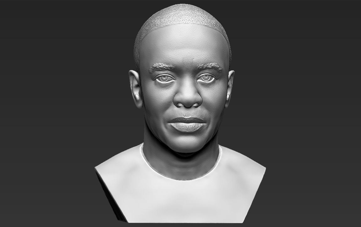 Dr Dre bust 3D printing ready stl obj formats 3D print model_10