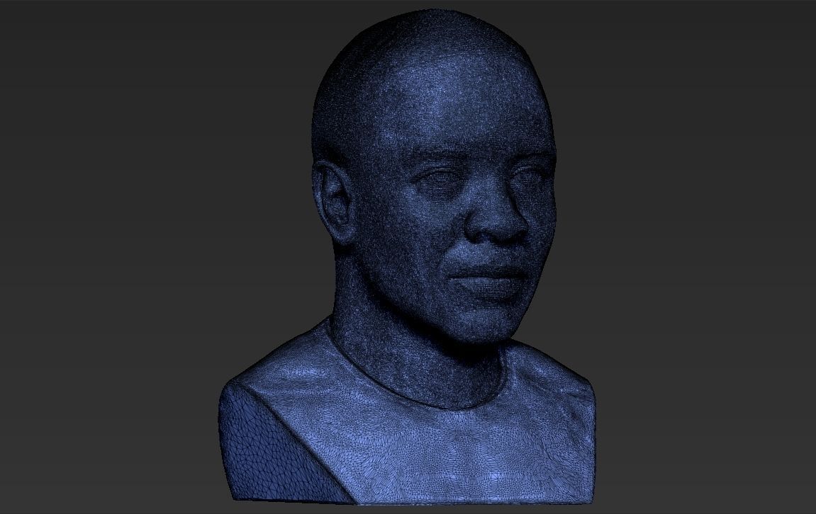 Dr Dre bust 3D printing ready stl obj formats 3D print model_22