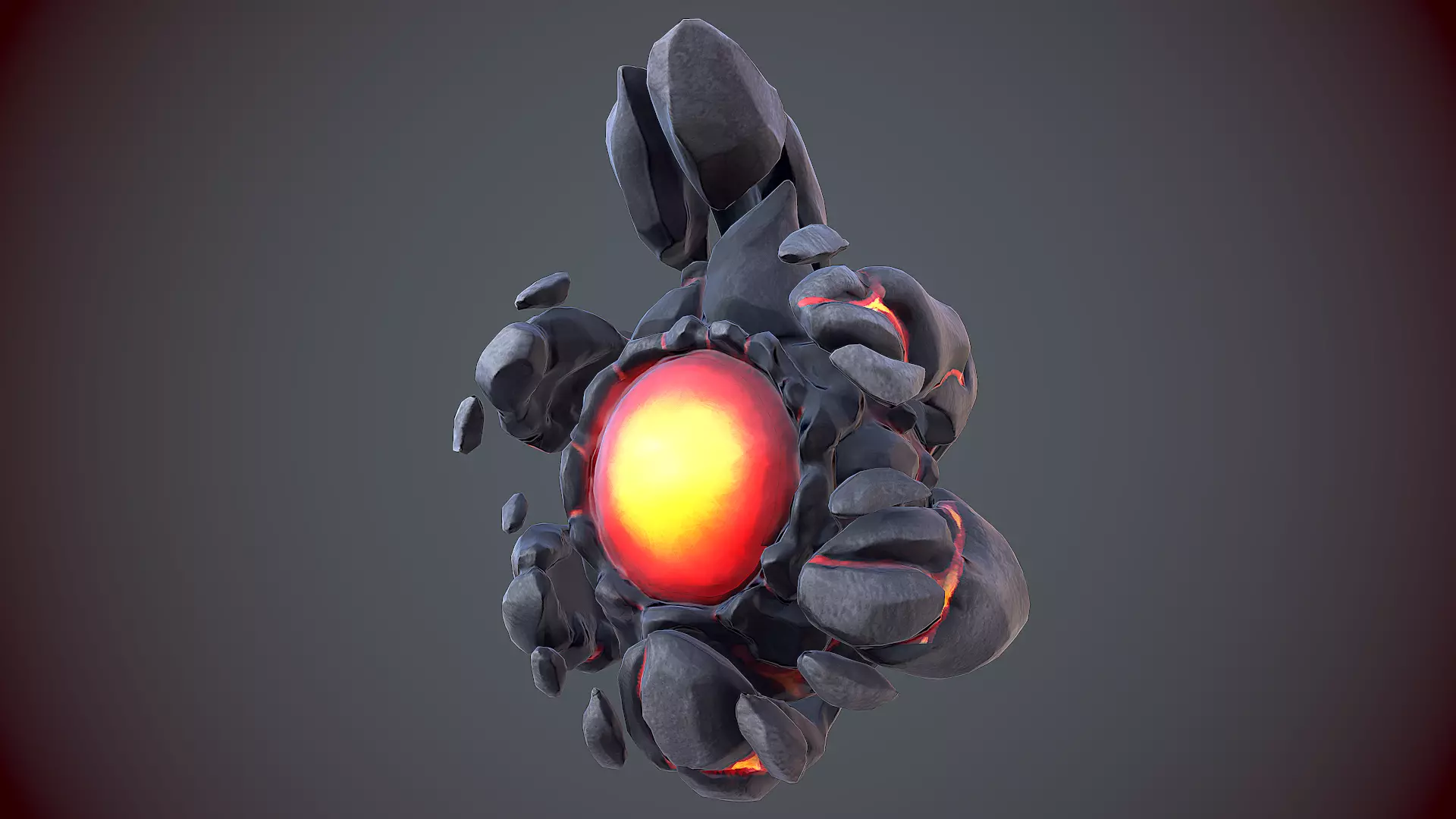 RockBomb enemy creature Low-poly 3D model