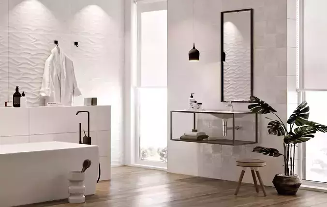 Bathroom modern scene interior 3D model