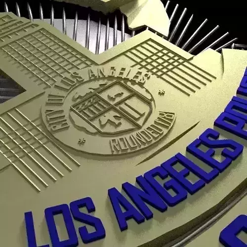 3D Printable LAPD Badge With STL file 3D print model