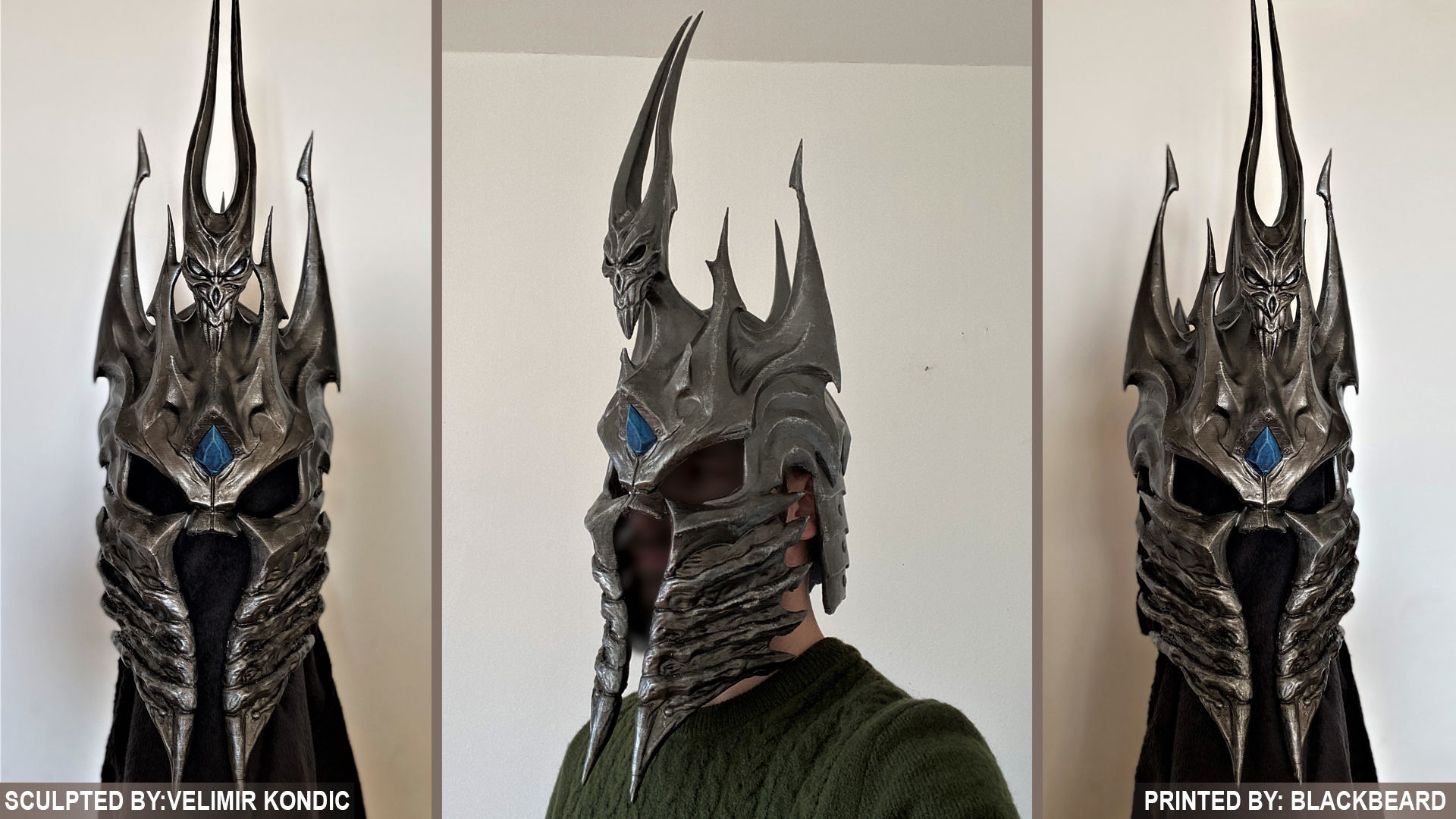 Lich King  Helmet - Helm of Domination 3D print model_3