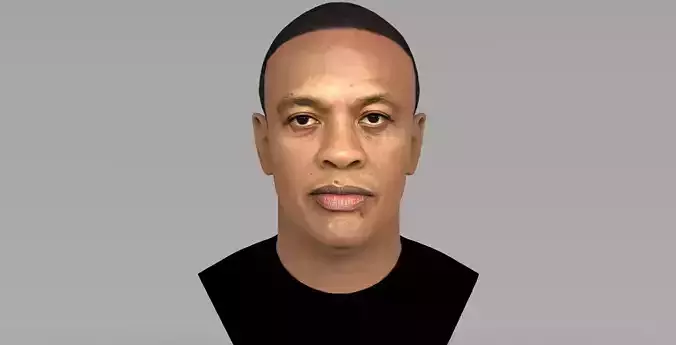 Dr Dre bust ready for full color 3D printing 3D print model