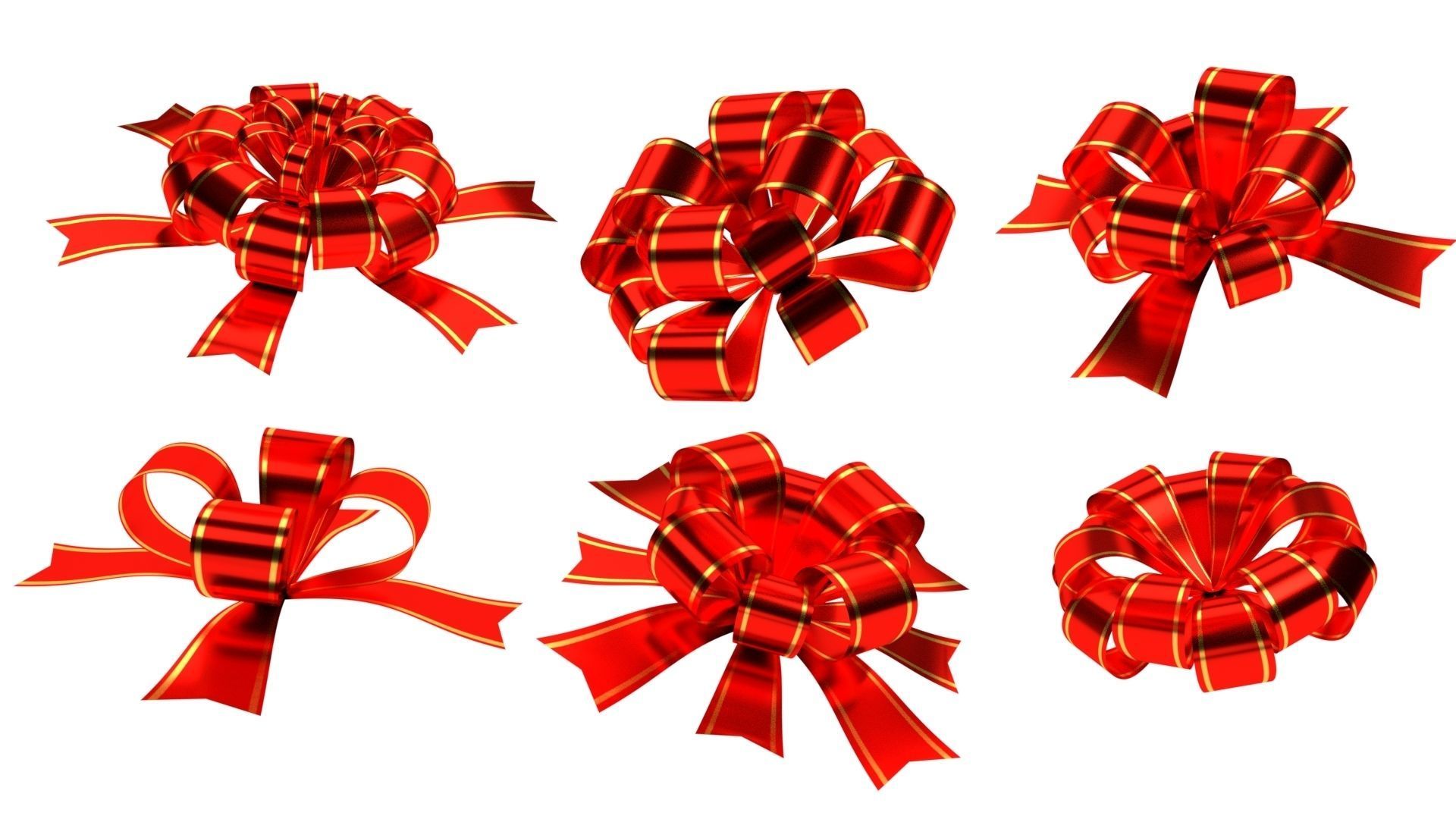 gift bow 3D model_1