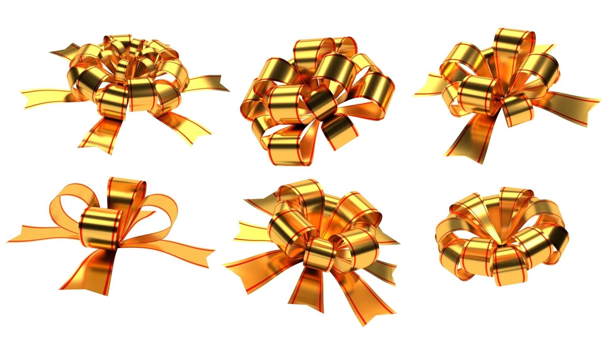 gift bow 3D model_2