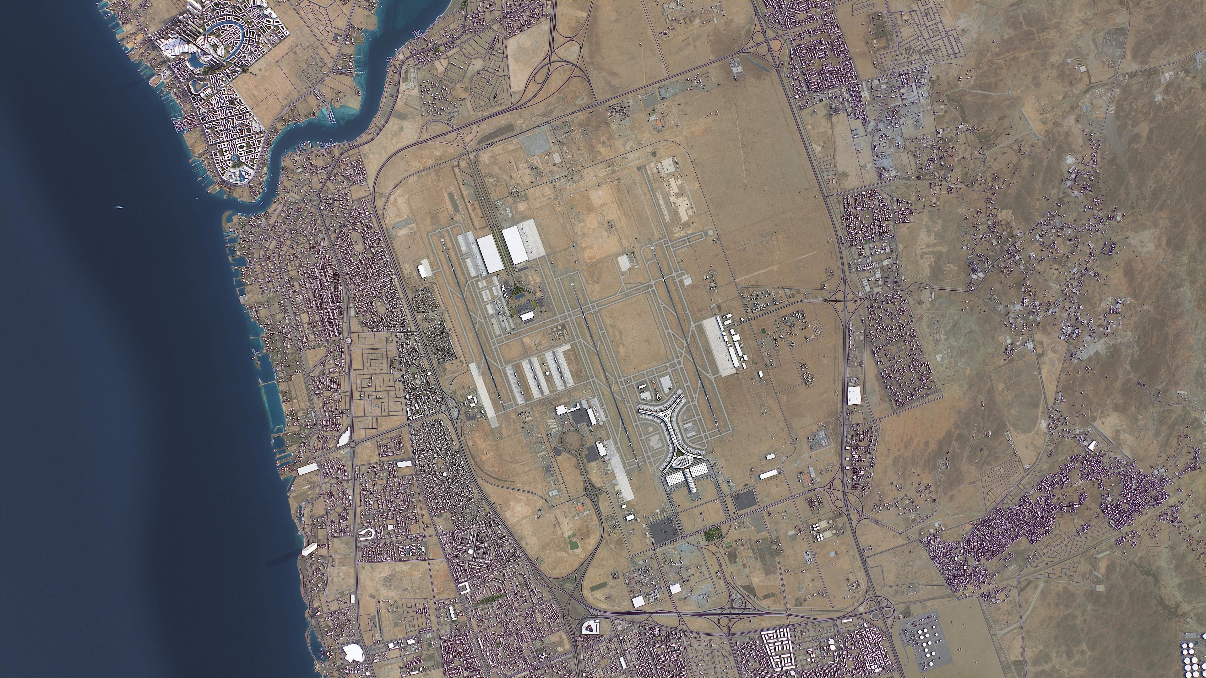 Jeddah - King Abdulaziz Airport Low-poly 3D model_7