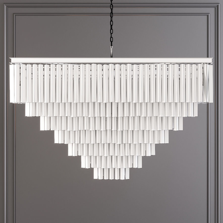 RH 1920S ODEON CLEAR GLASS FRINGE SQUARE 7-TIER Black 3D model_1