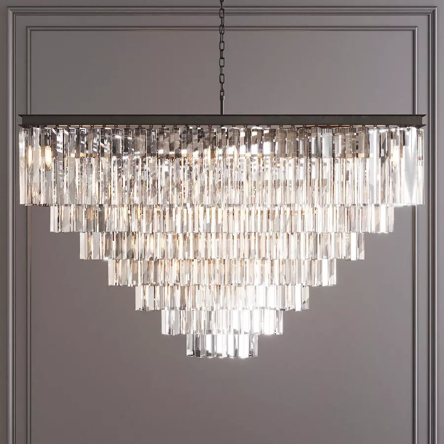 RH 1920S ODEON CLEAR GLASS FRINGE SQUARE 7-TIER Black 3D model_0