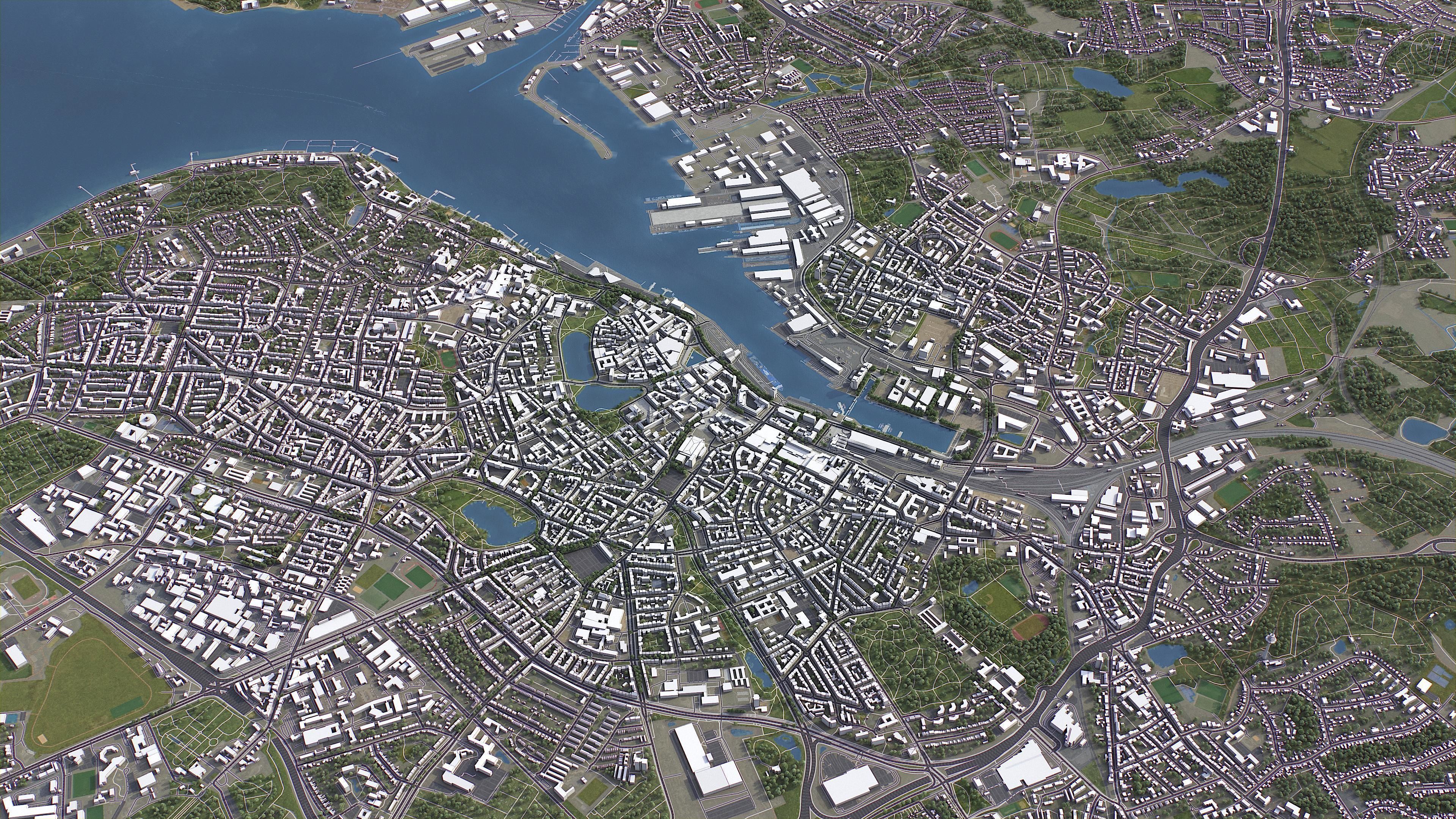 Kiel - 3D City Model Low-poly 3D model_11
