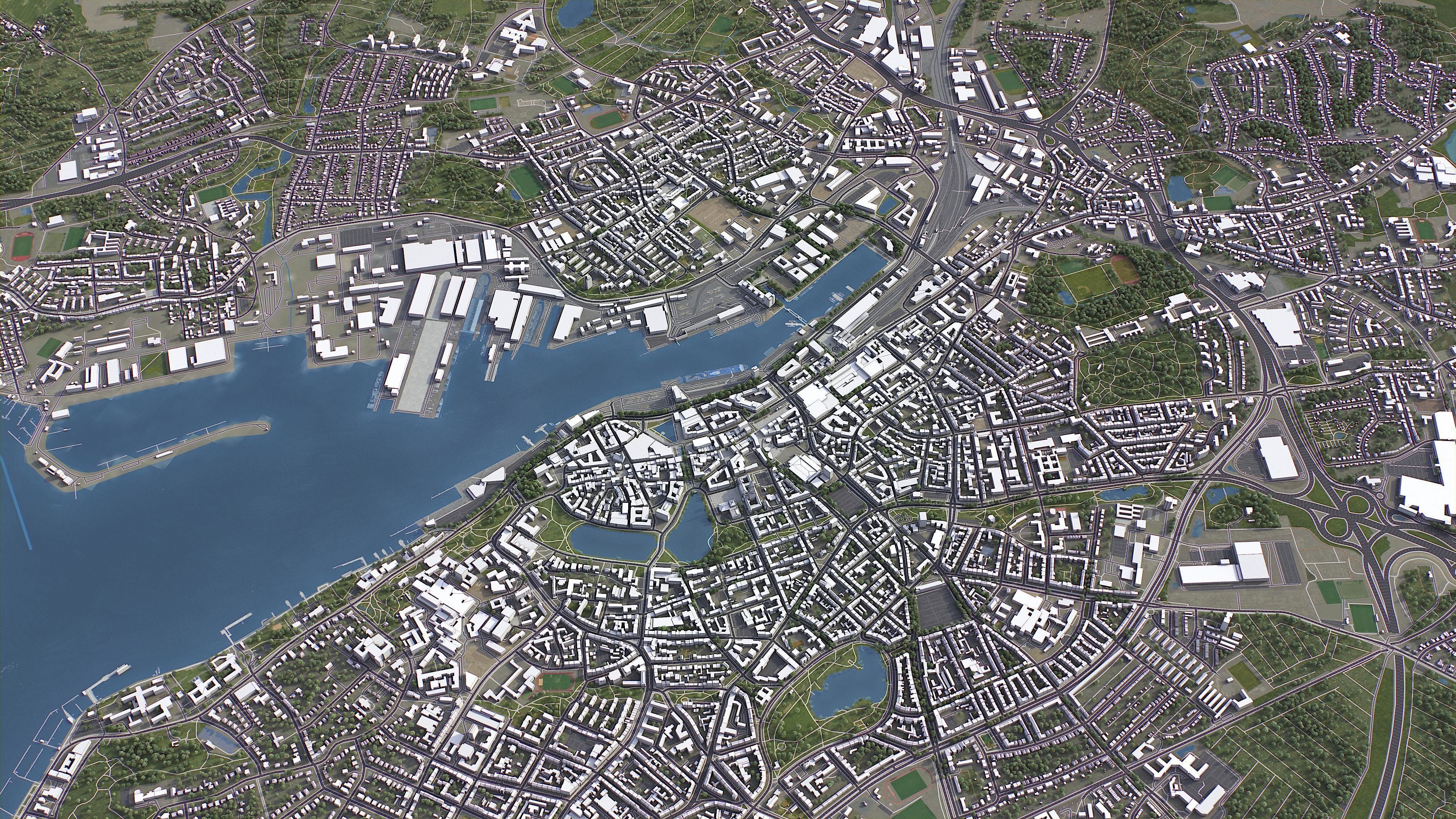 Kiel - 3D City Model Low-poly 3D model_12