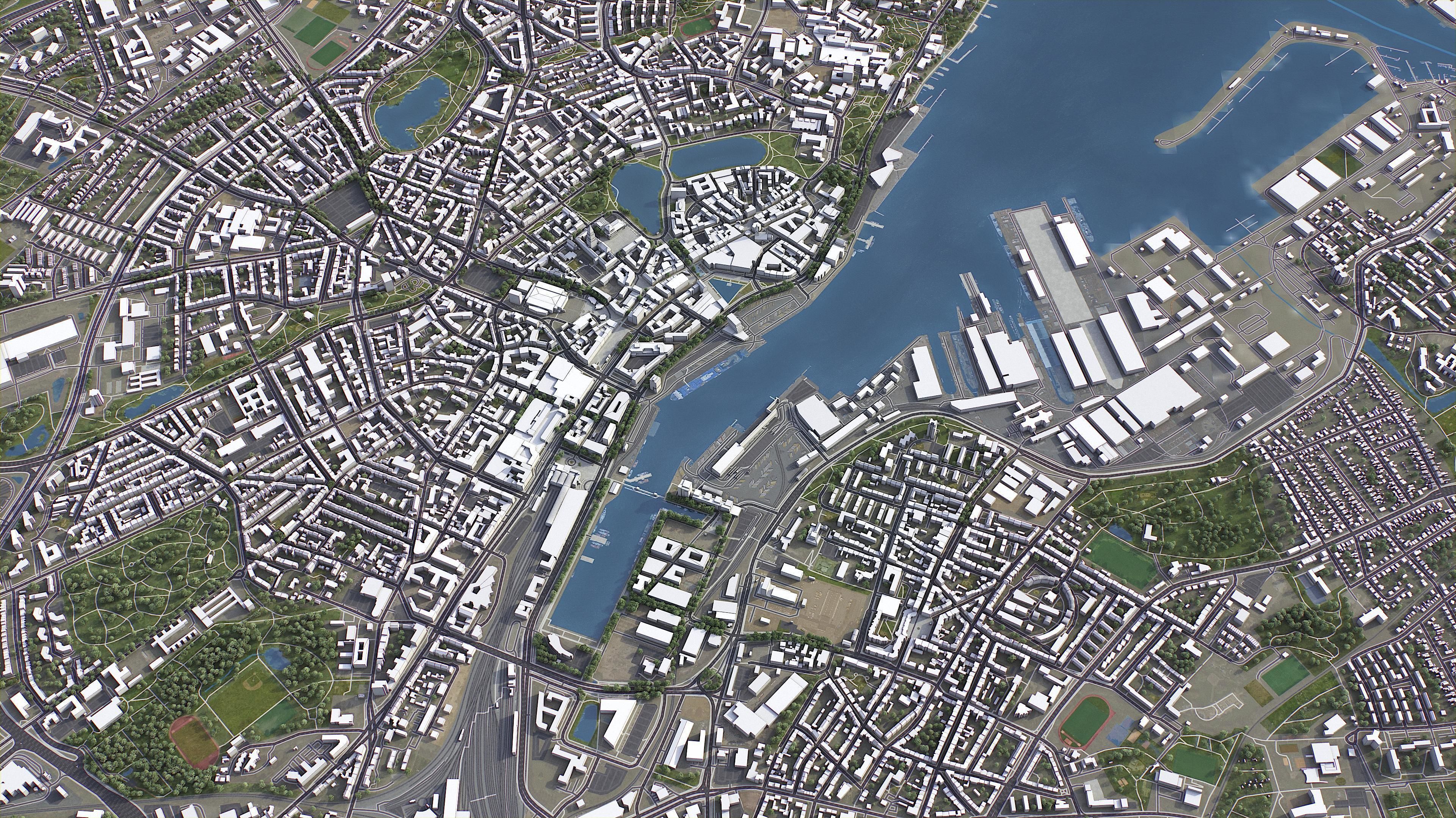 Kiel - 3D City Model Low-poly 3D model_2