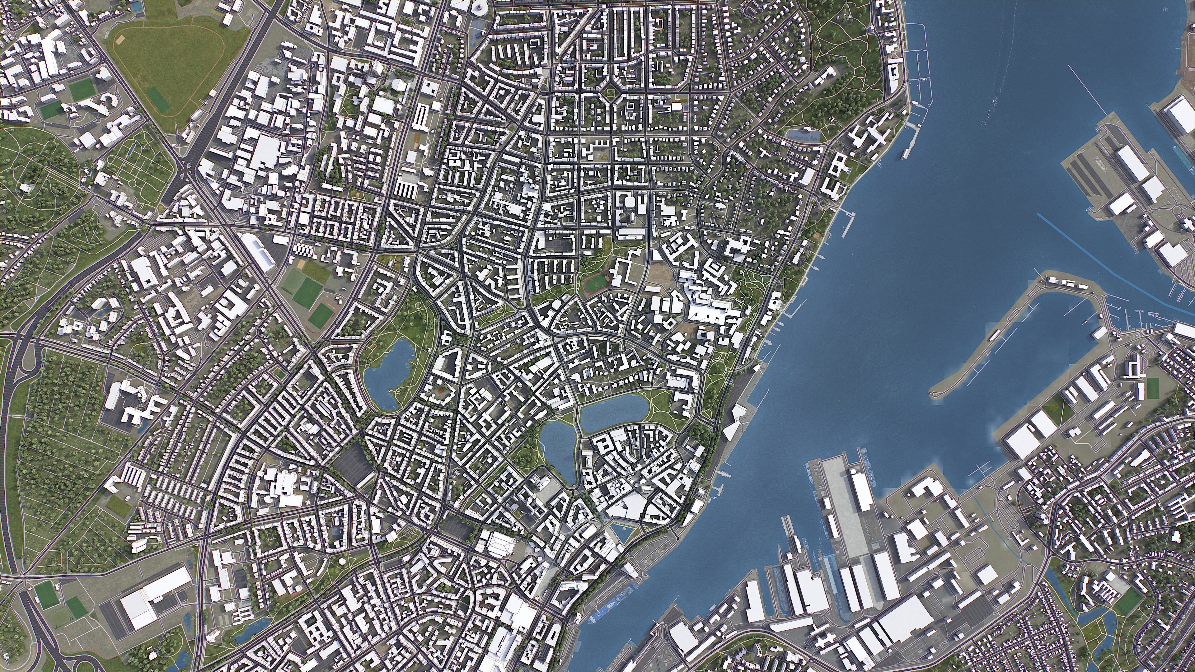 Kiel - 3D City Model Low-poly 3D model_8