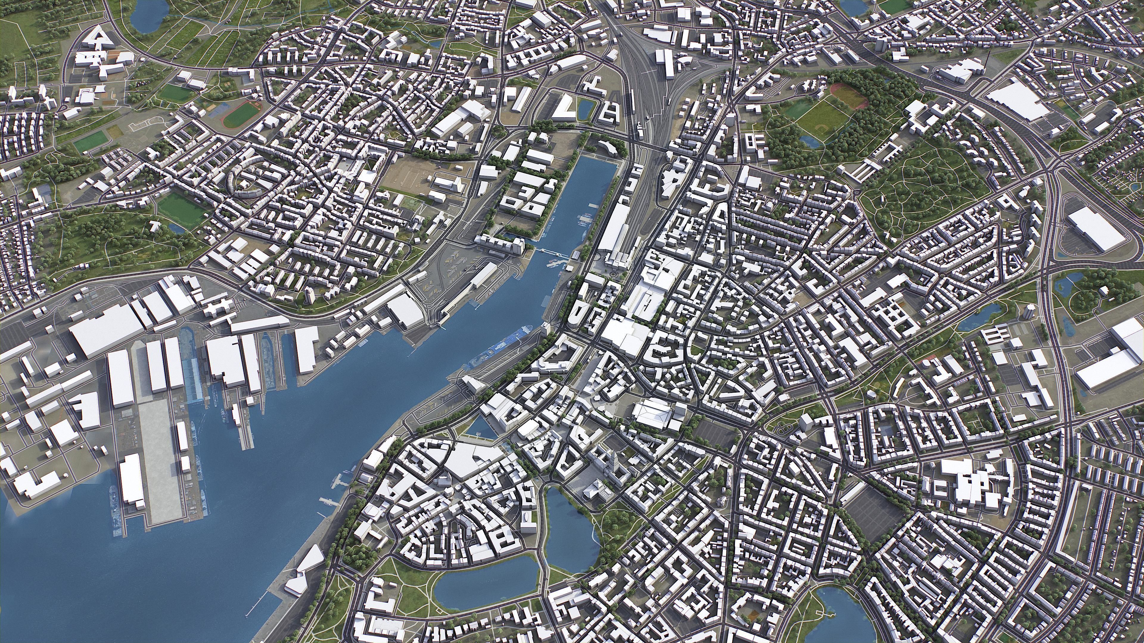 Kiel - 3D City Model Low-poly 3D model_4