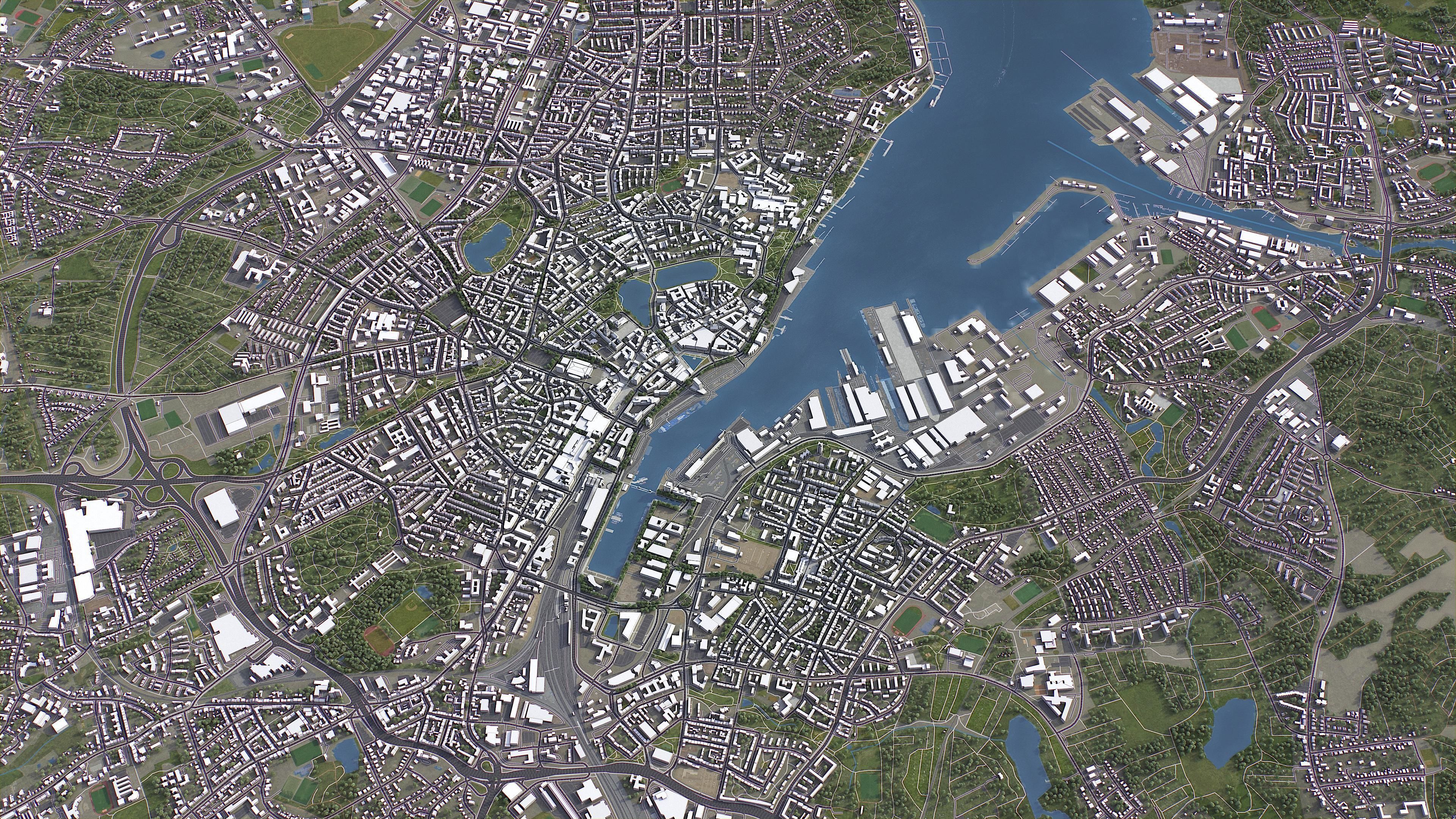 Kiel - 3D City Model Low-poly 3D model_10