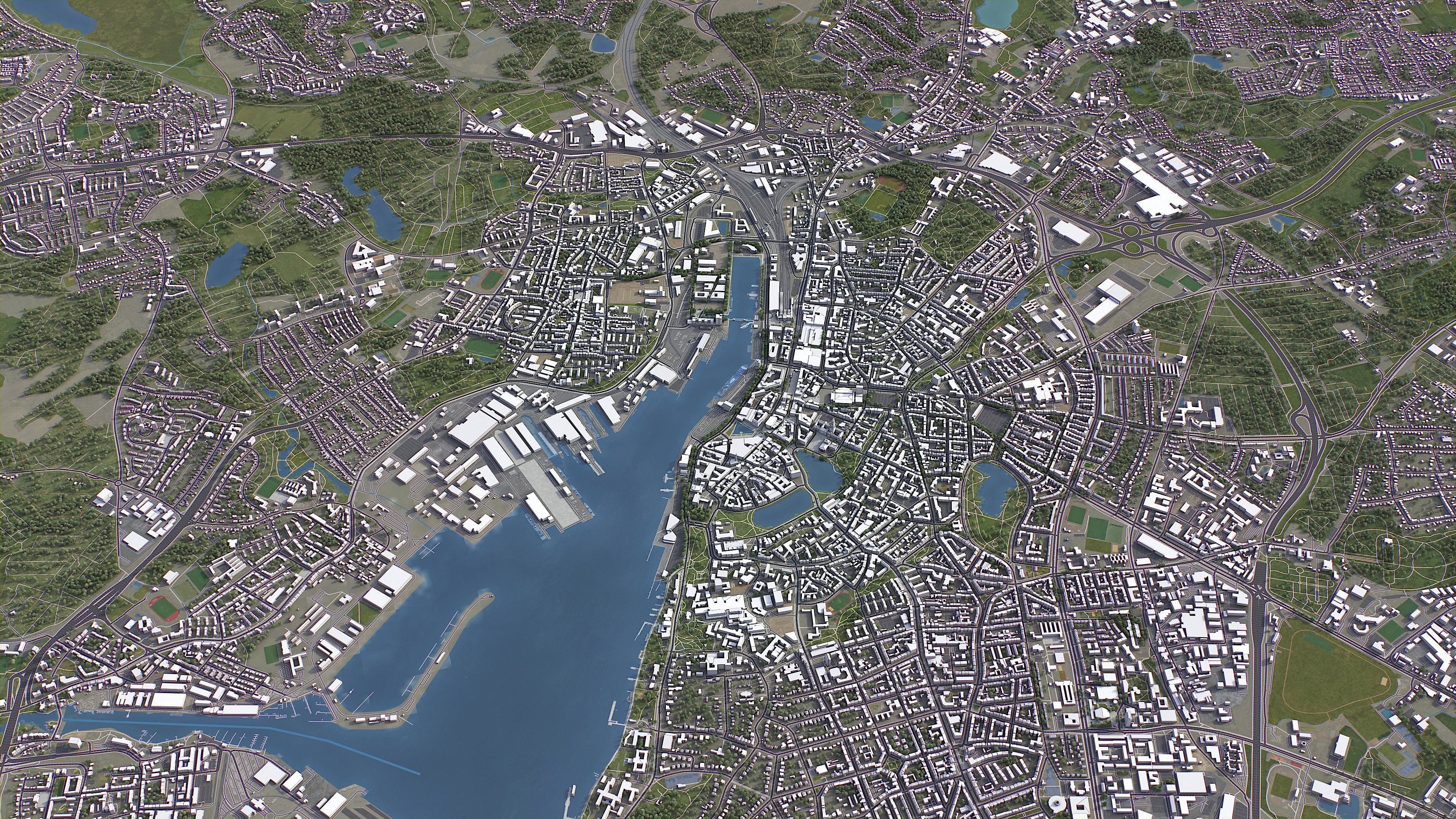 Kiel - 3D City Model Low-poly 3D model_13