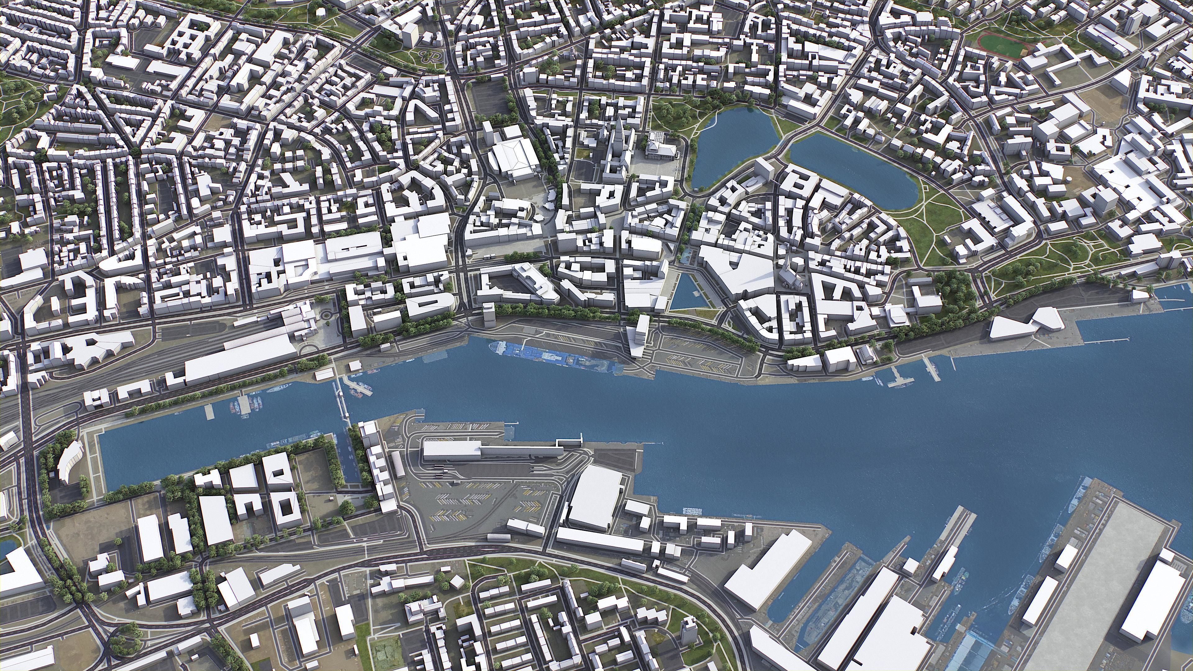 Kiel - 3D City Model Low-poly 3D model_6