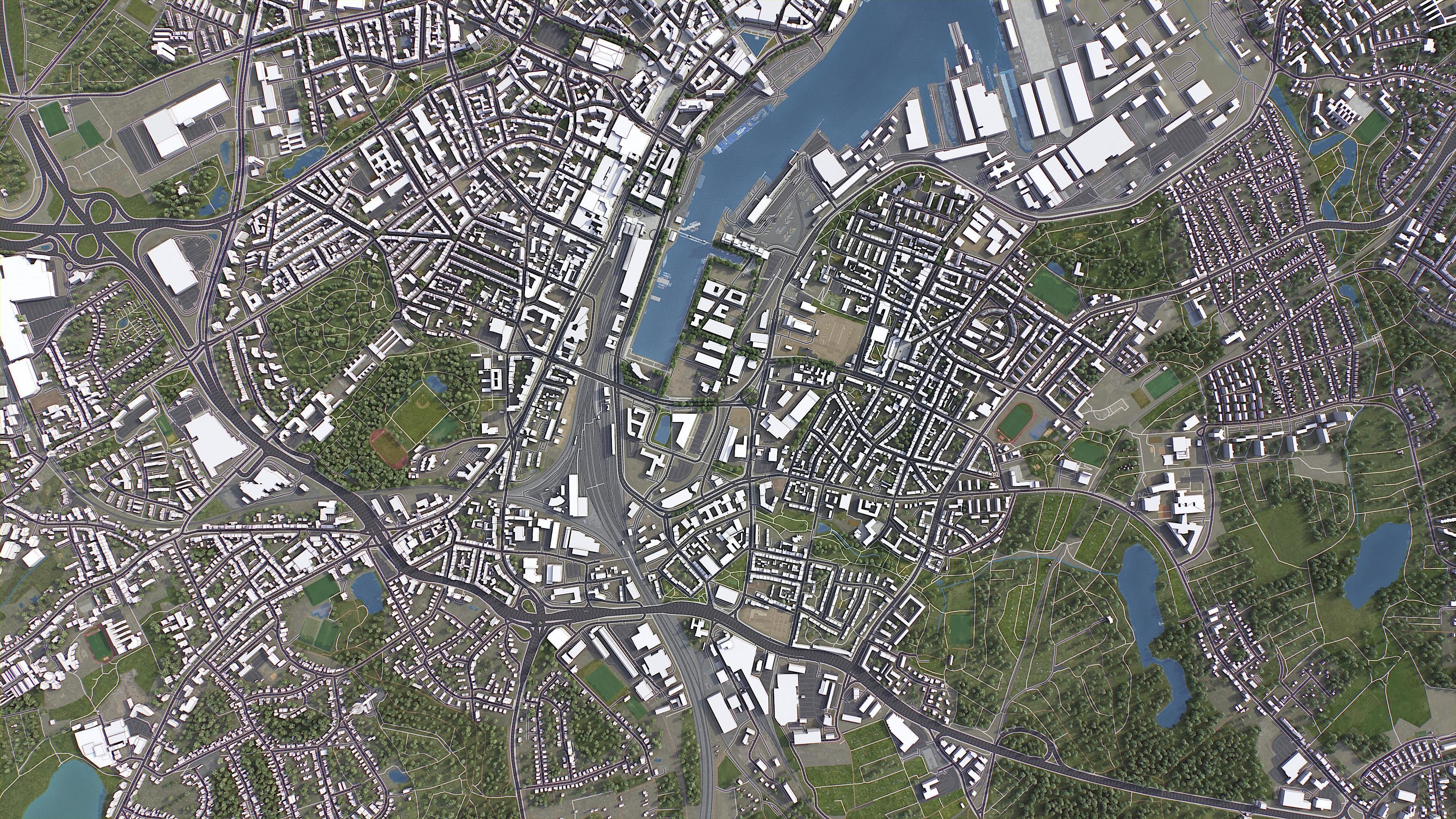 Kiel - 3D City Model Low-poly 3D model_9
