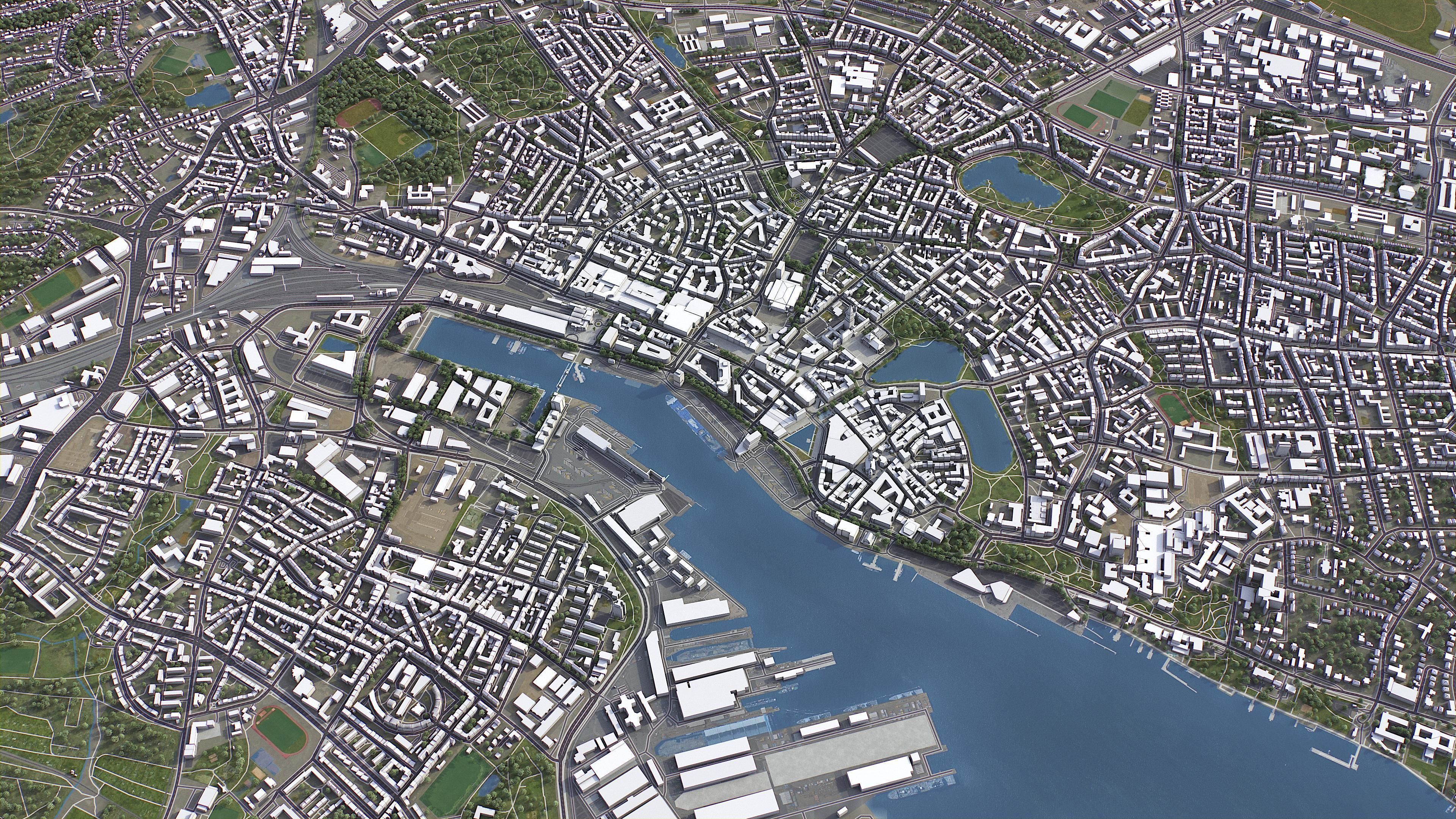 Kiel - 3D City Model Low-poly 3D model_5