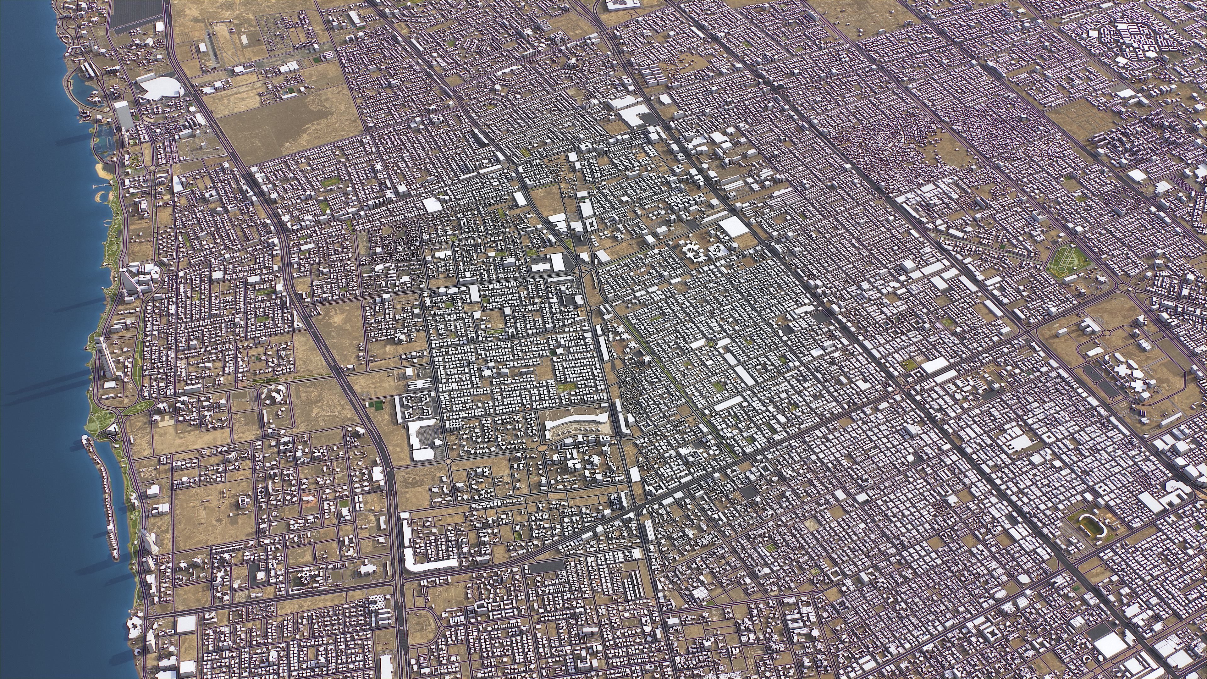 Jeddah - 3D City Model Low-poly 3D model_7