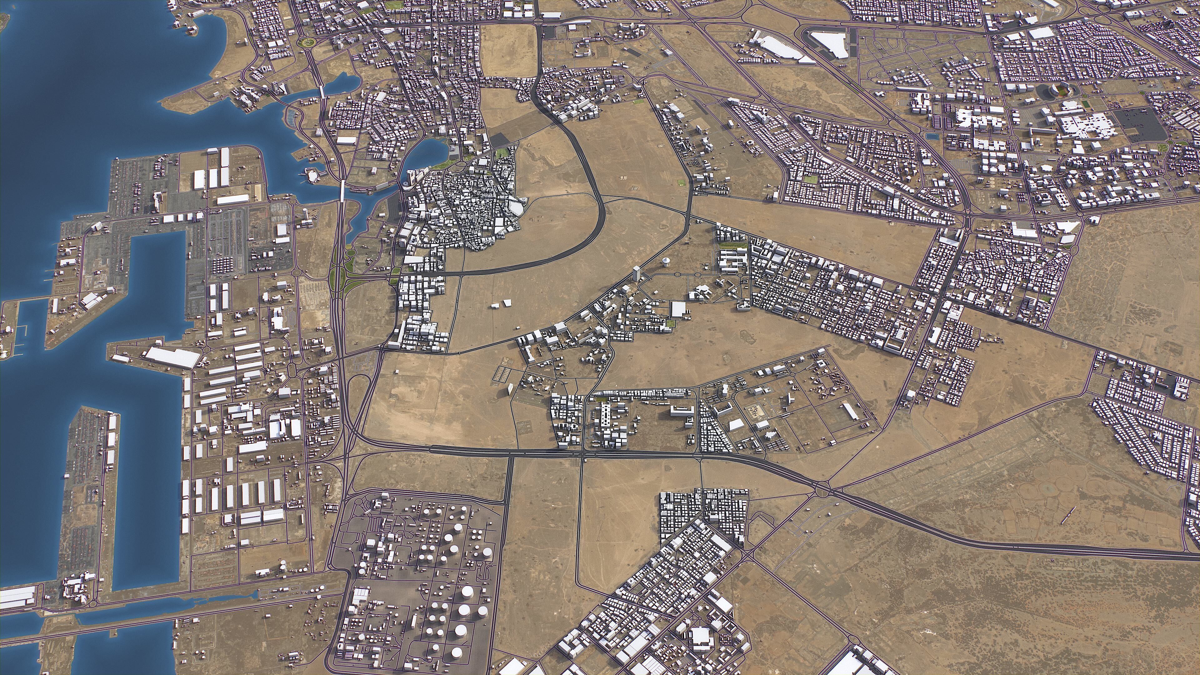 Jeddah - 3D City Model Low-poly 3D model_9