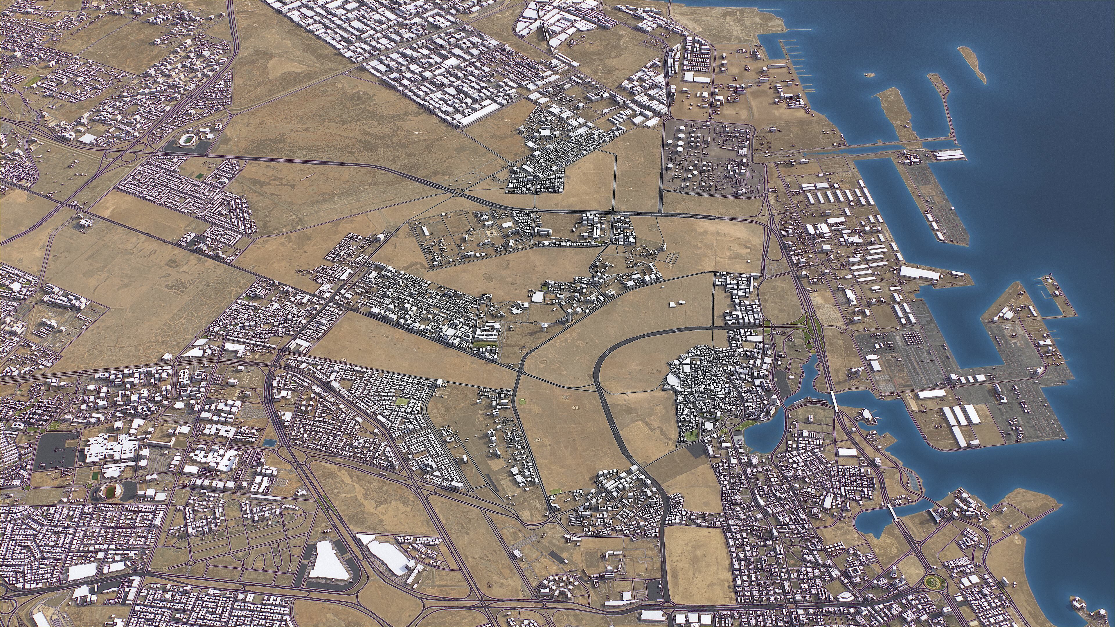 Jeddah - 3D City Model Low-poly 3D model_10