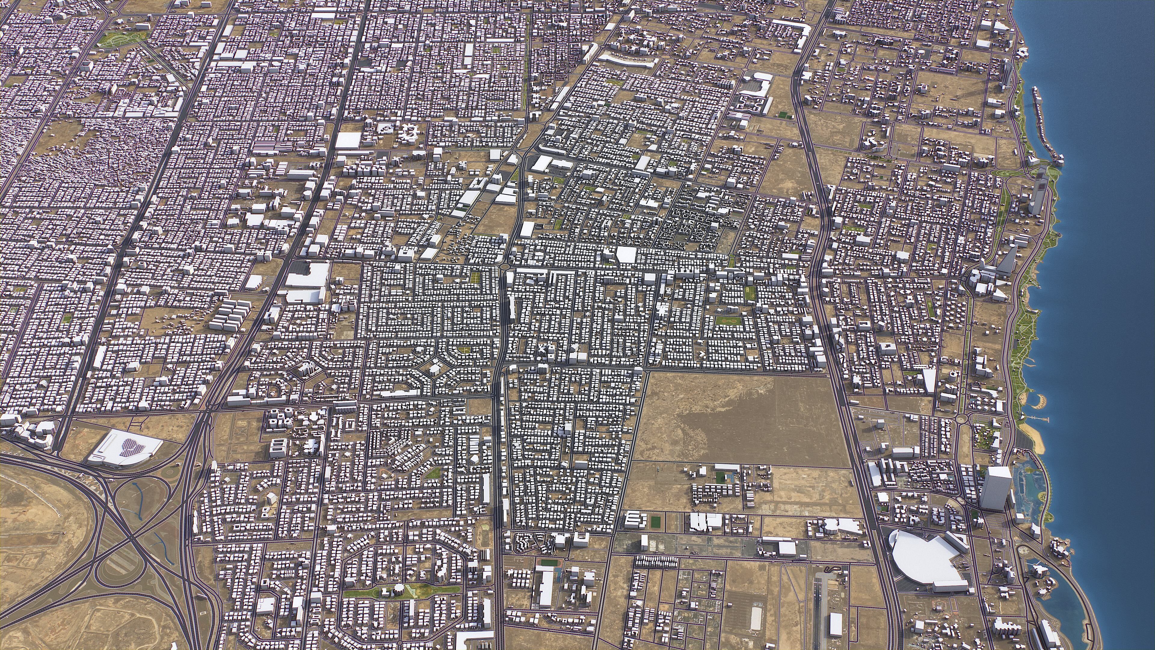 Jeddah - 3D City Model Low-poly 3D model_8