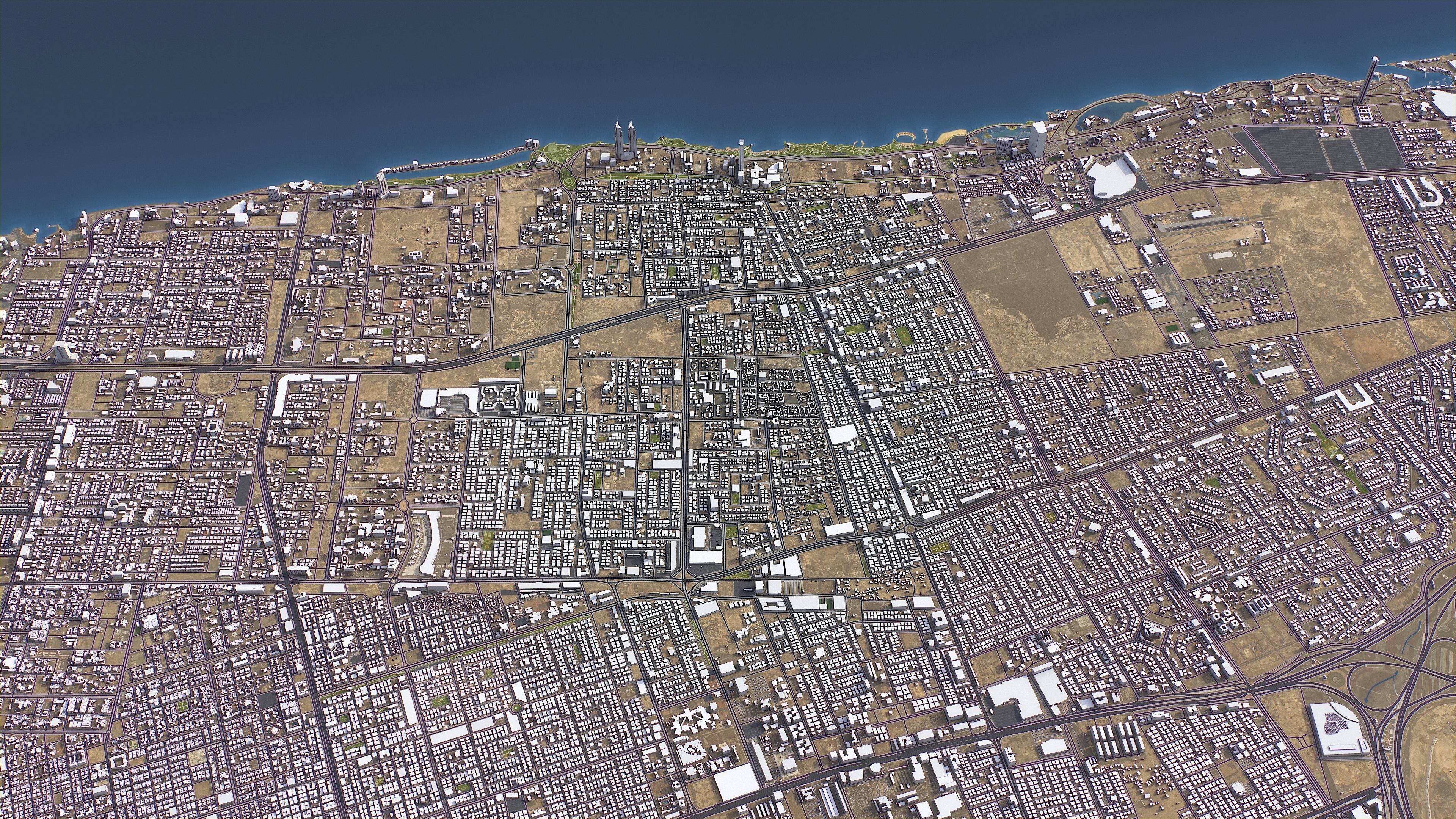 Jeddah - 3D City Model Low-poly 3D model_6