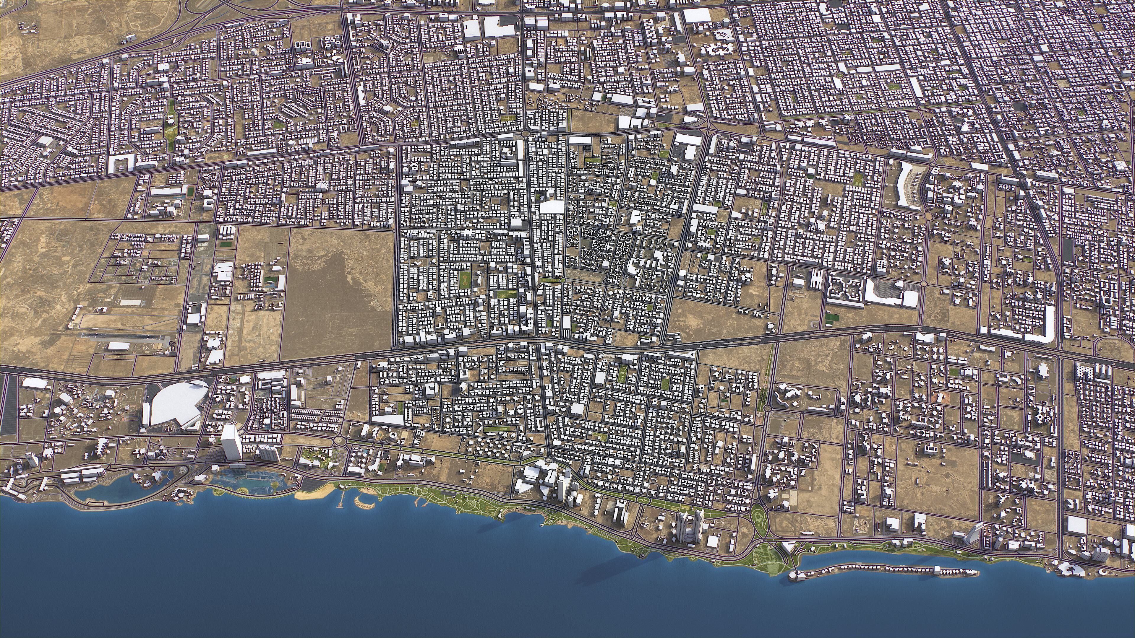 Jeddah - 3D City Model Low-poly 3D model_5