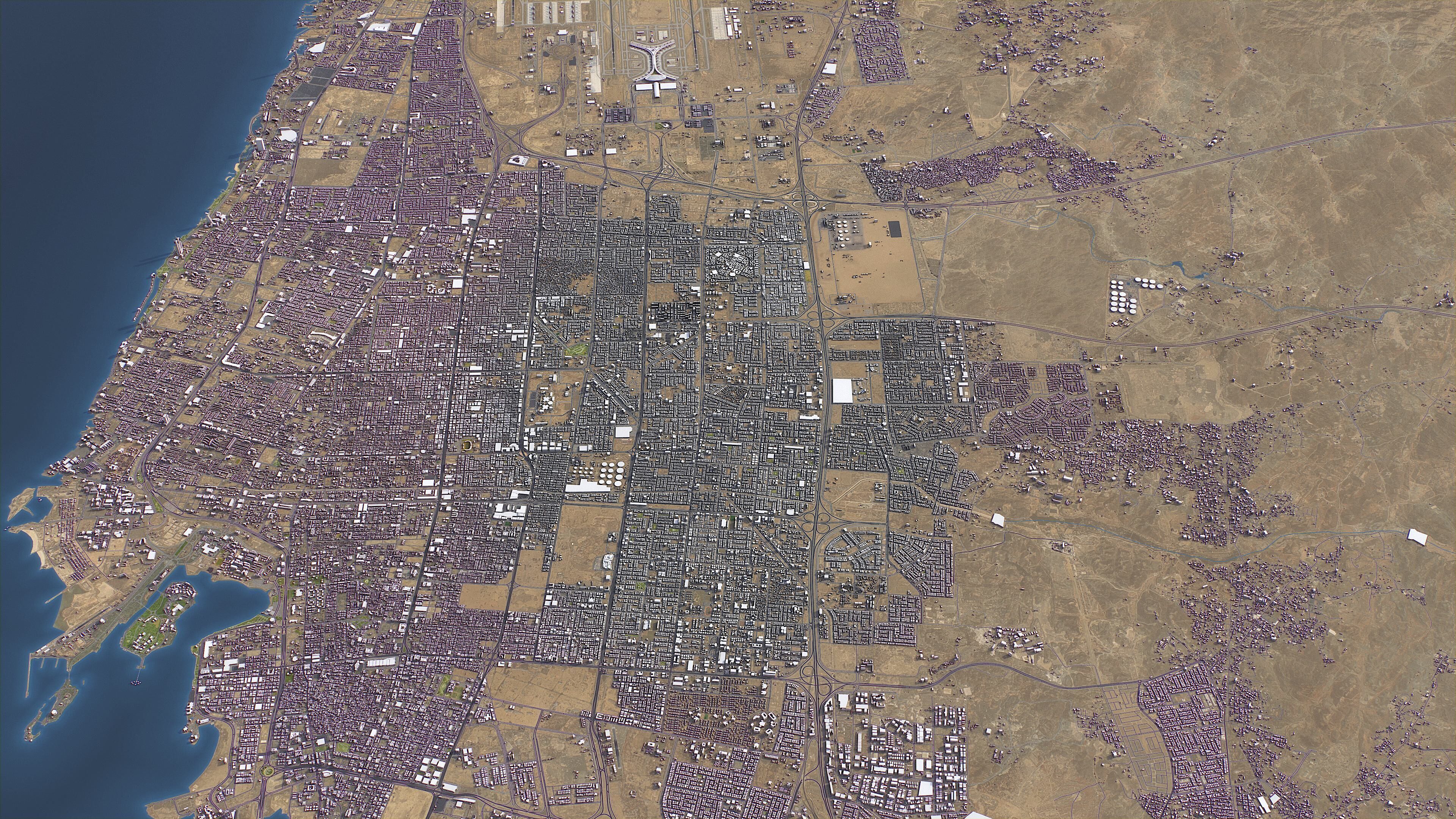 Jeddah - 3D City Model Low-poly 3D model_16