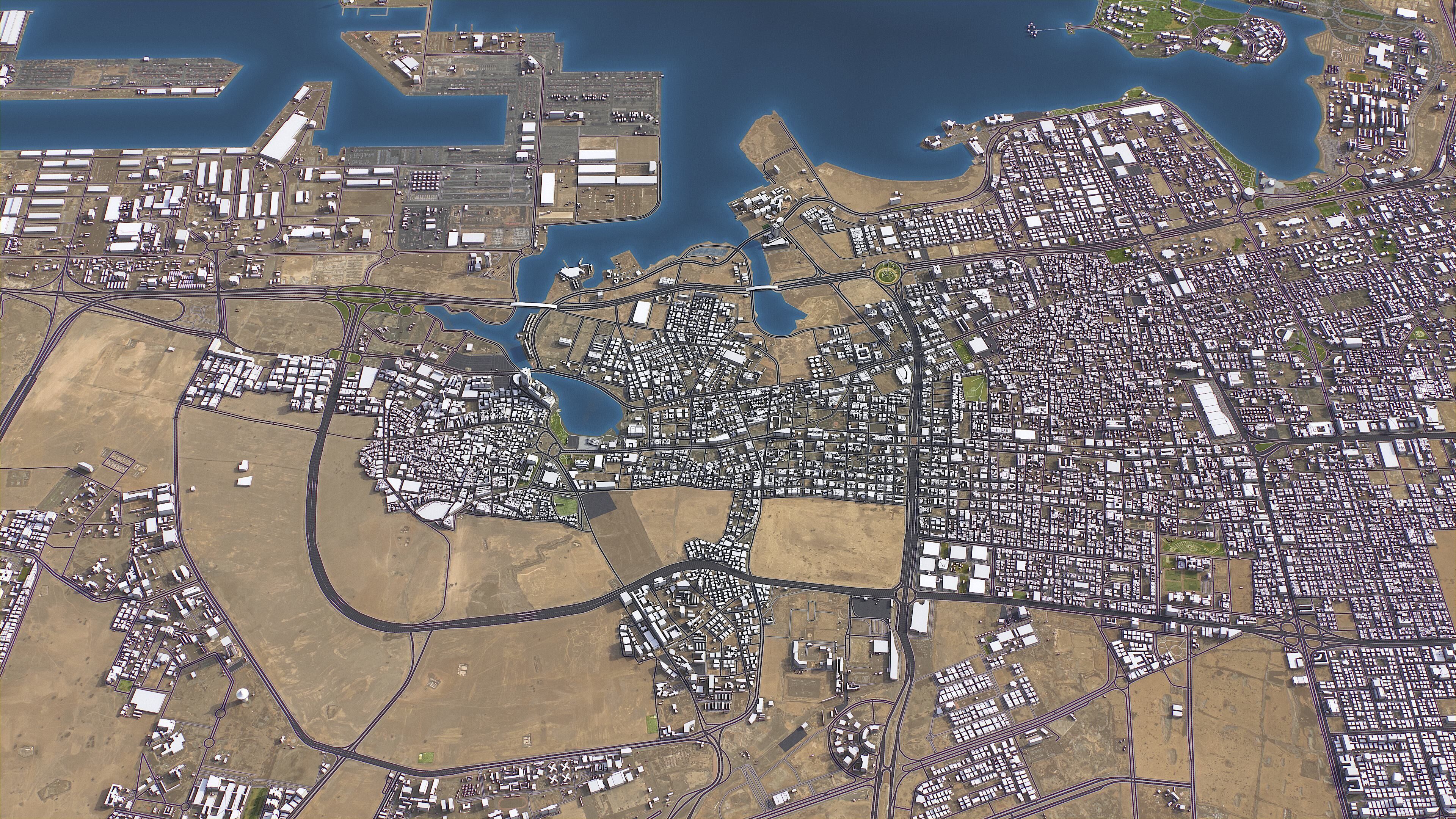 Jeddah - 3D City Model Low-poly 3D model_3