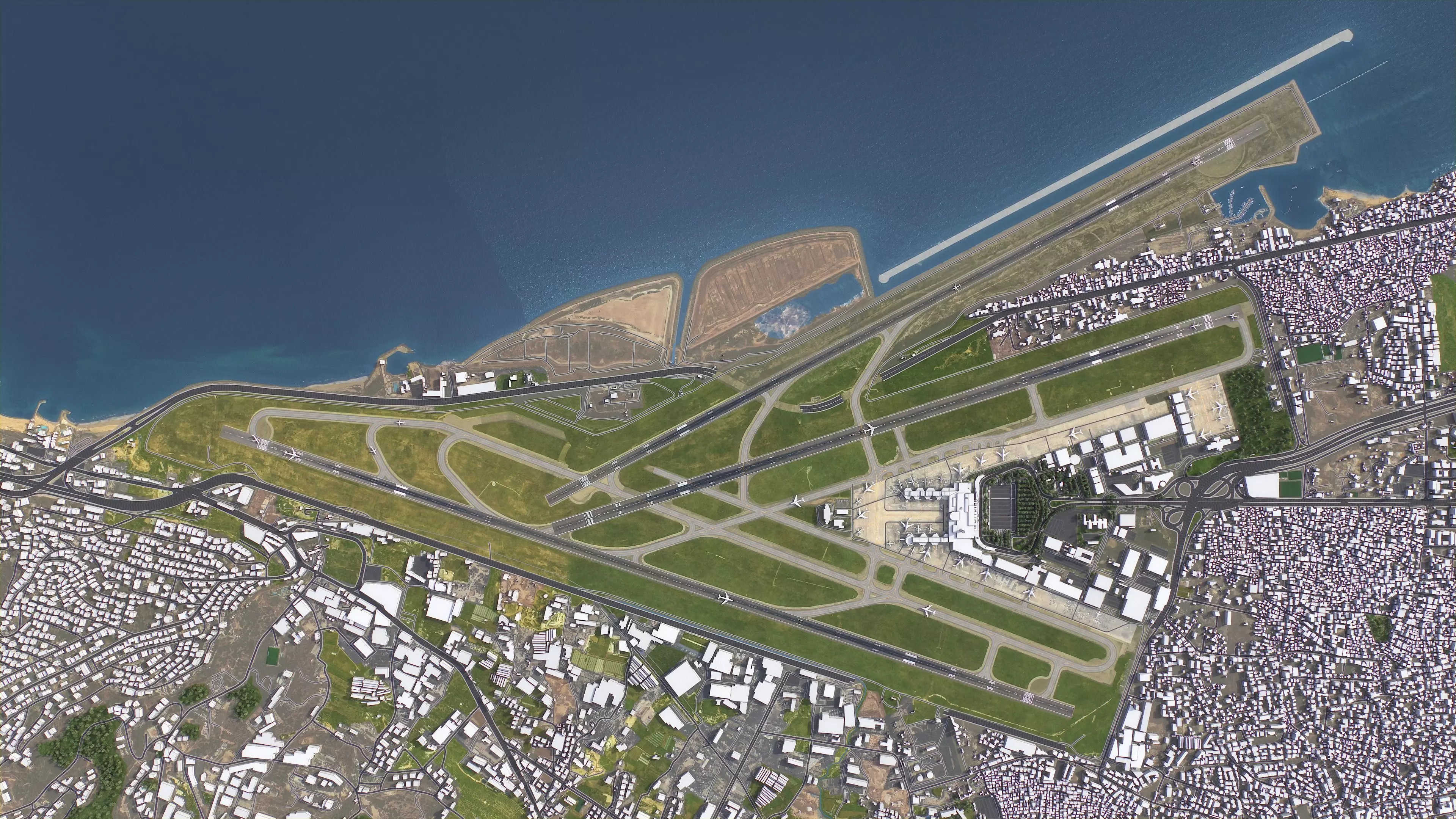 Beirut - Rafic Hariri 3D Airport Low-poly 3D model_8