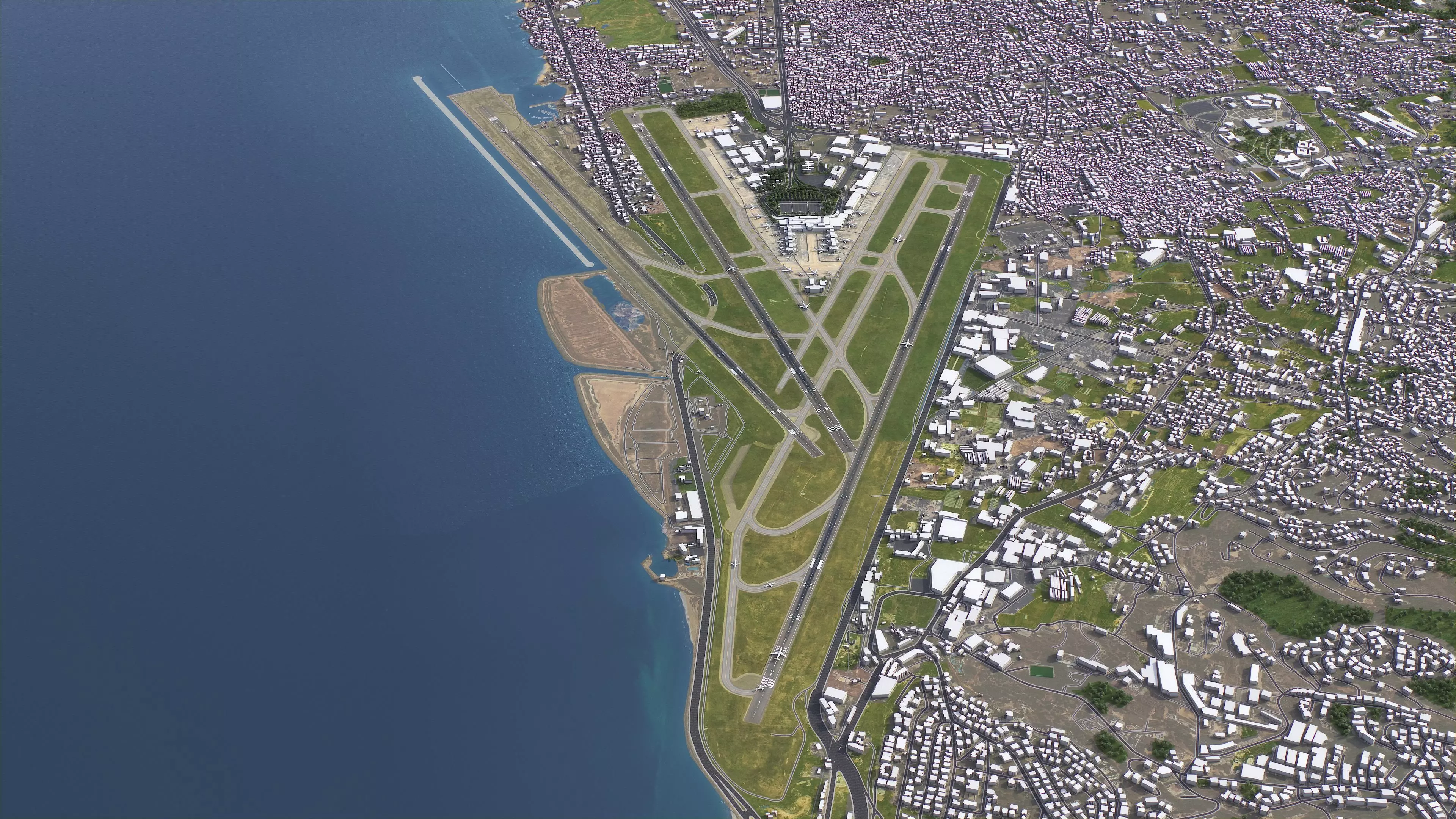 Beirut - Rafic Hariri 3D Airport Low-poly 3D model_2