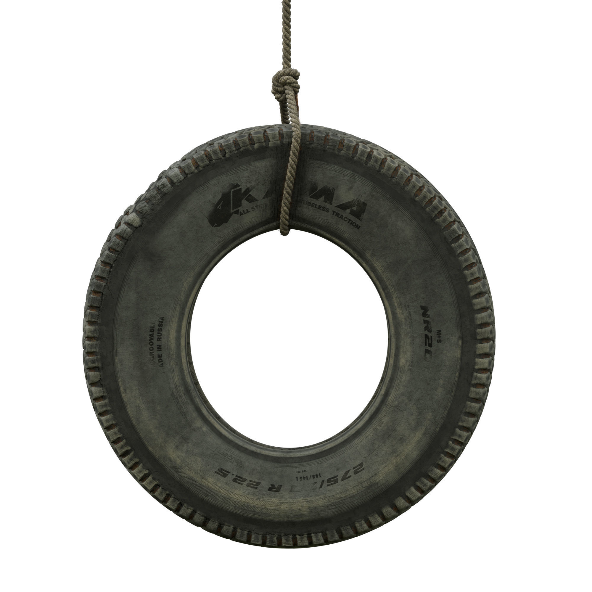 Homemade garden swing 3D model_3