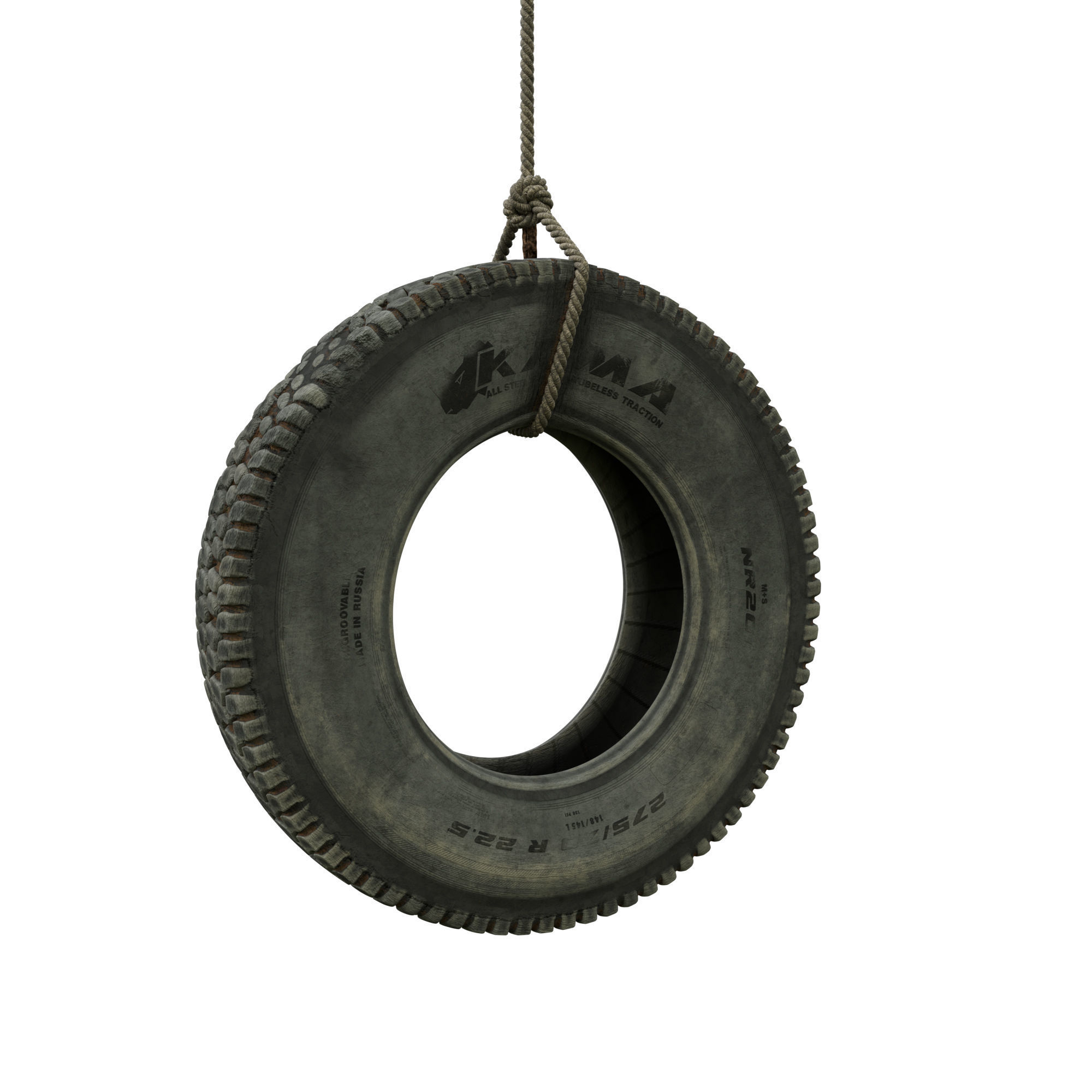 Homemade garden swing 3D model_11