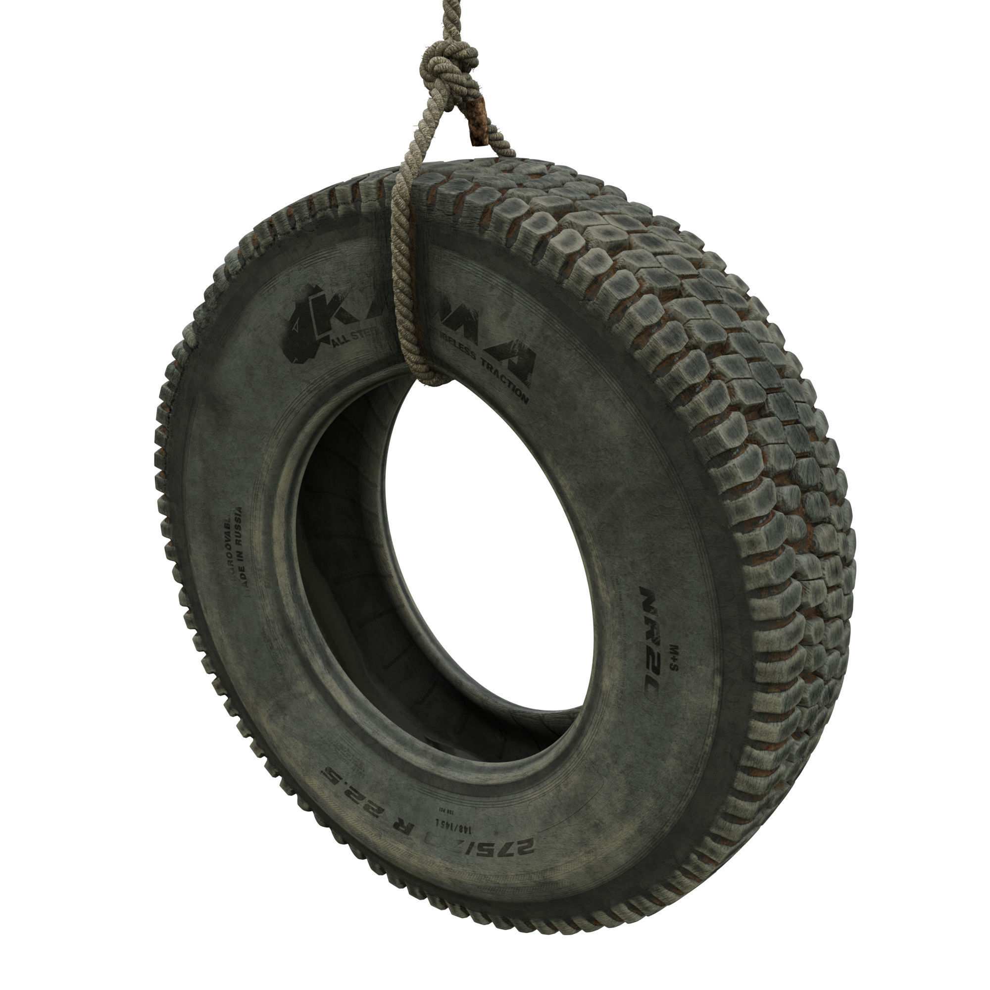 Homemade garden swing 3D model_1