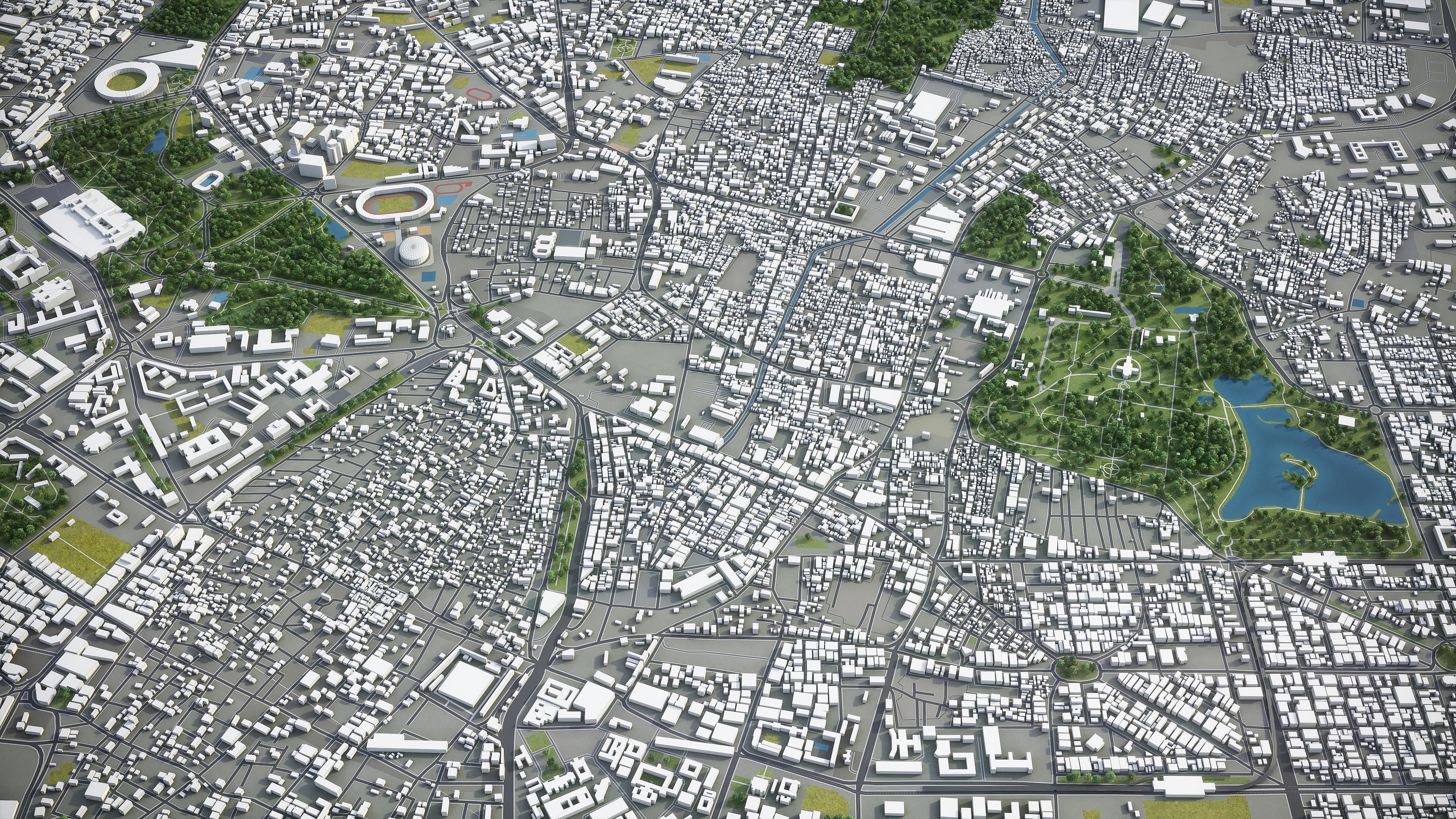 Bangalore - 3D City Model Low-poly 3D model_3