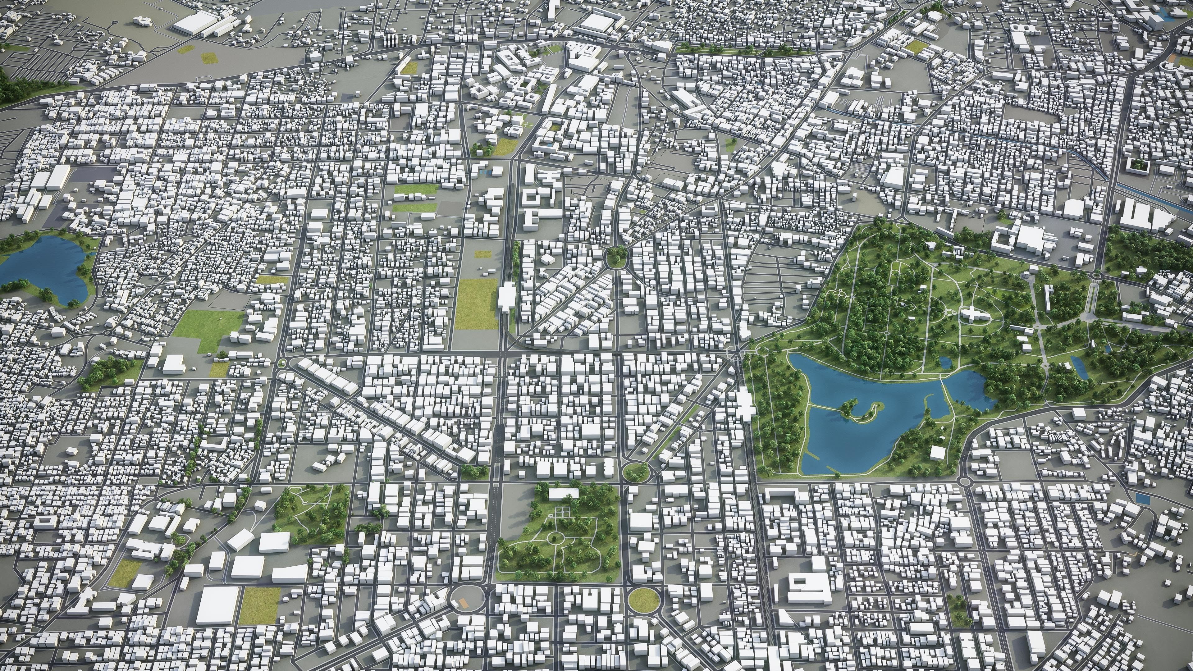 Bangalore - 3D City Model Low-poly 3D model_2