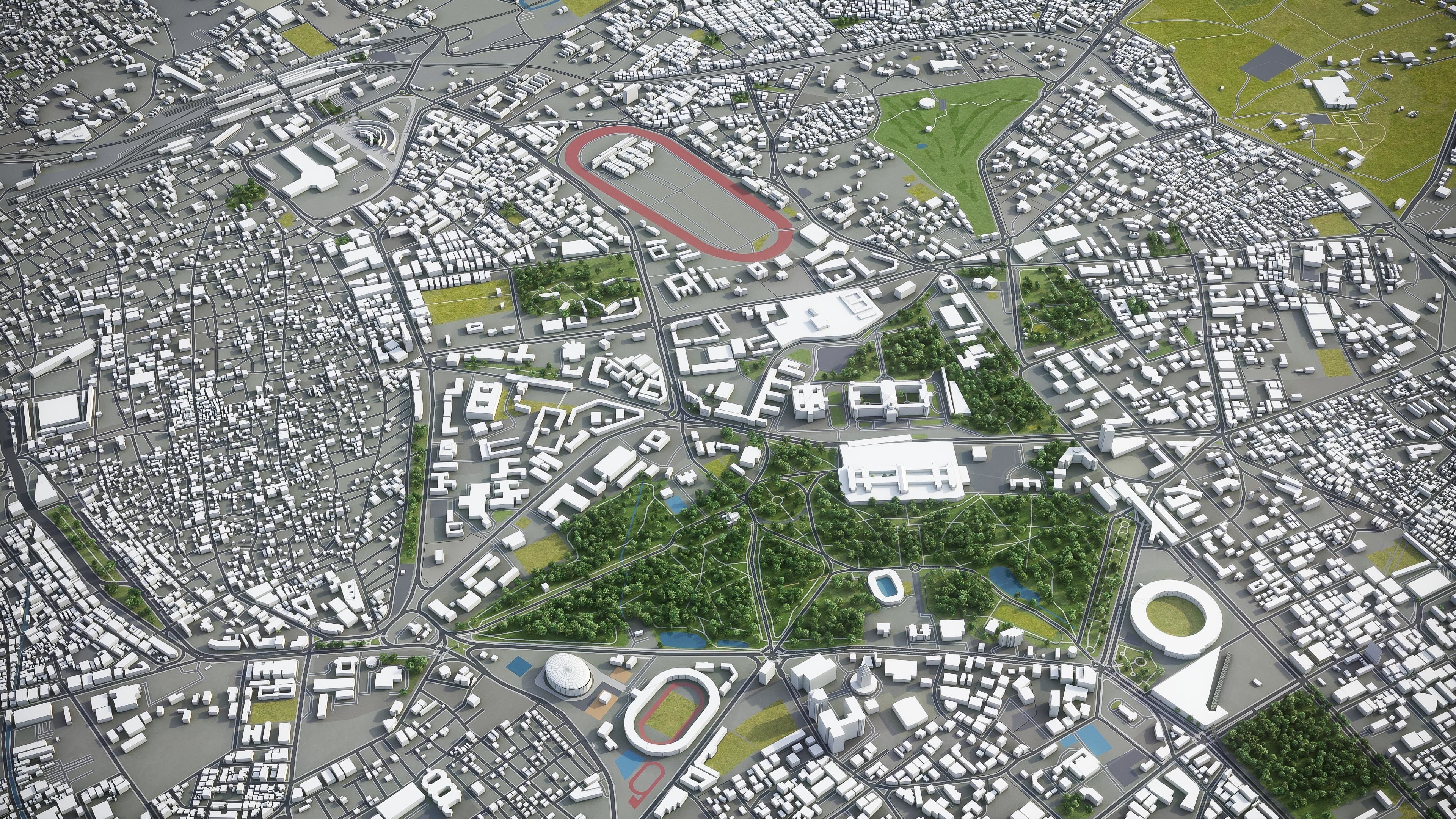 Bangalore - 3D City Model Low-poly 3D model_4