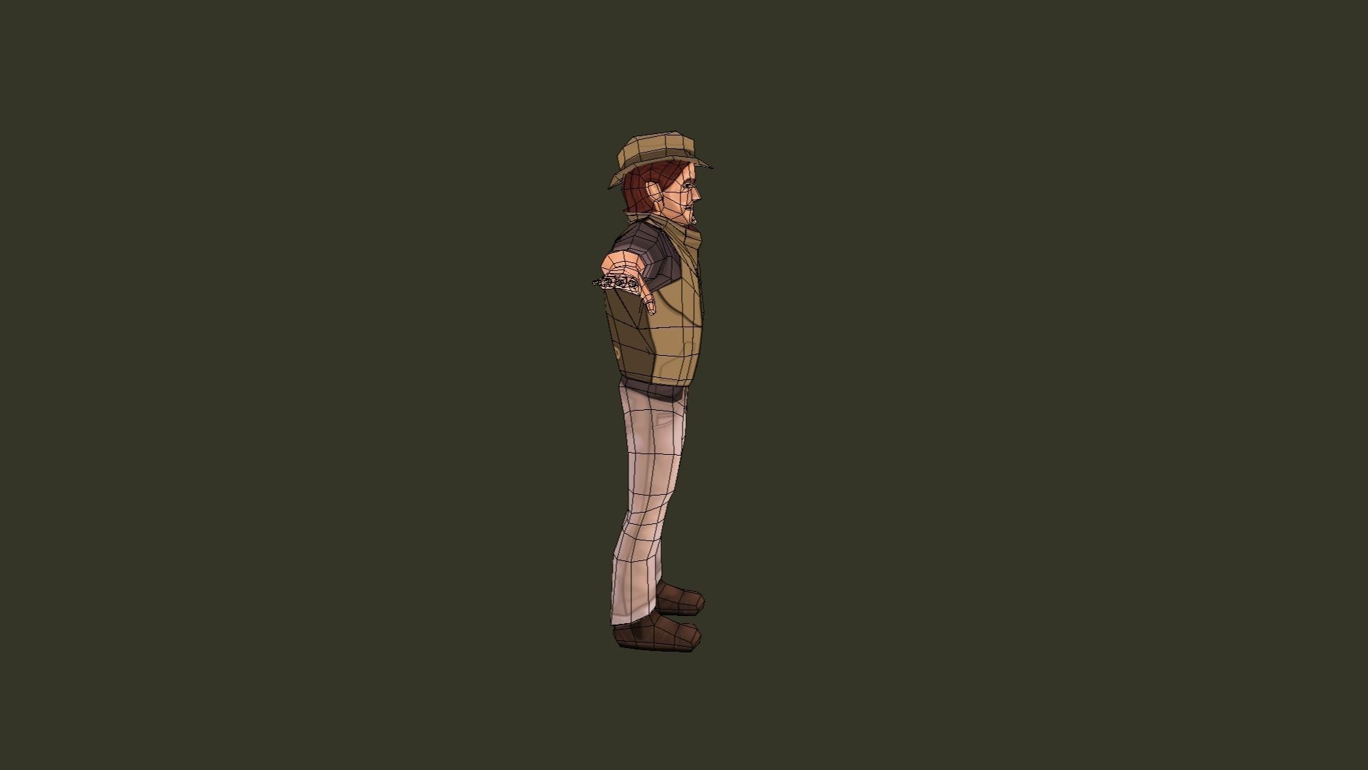 Mobile Hero -  The Rival - With 2D style Animations Low-poly 3D model_26