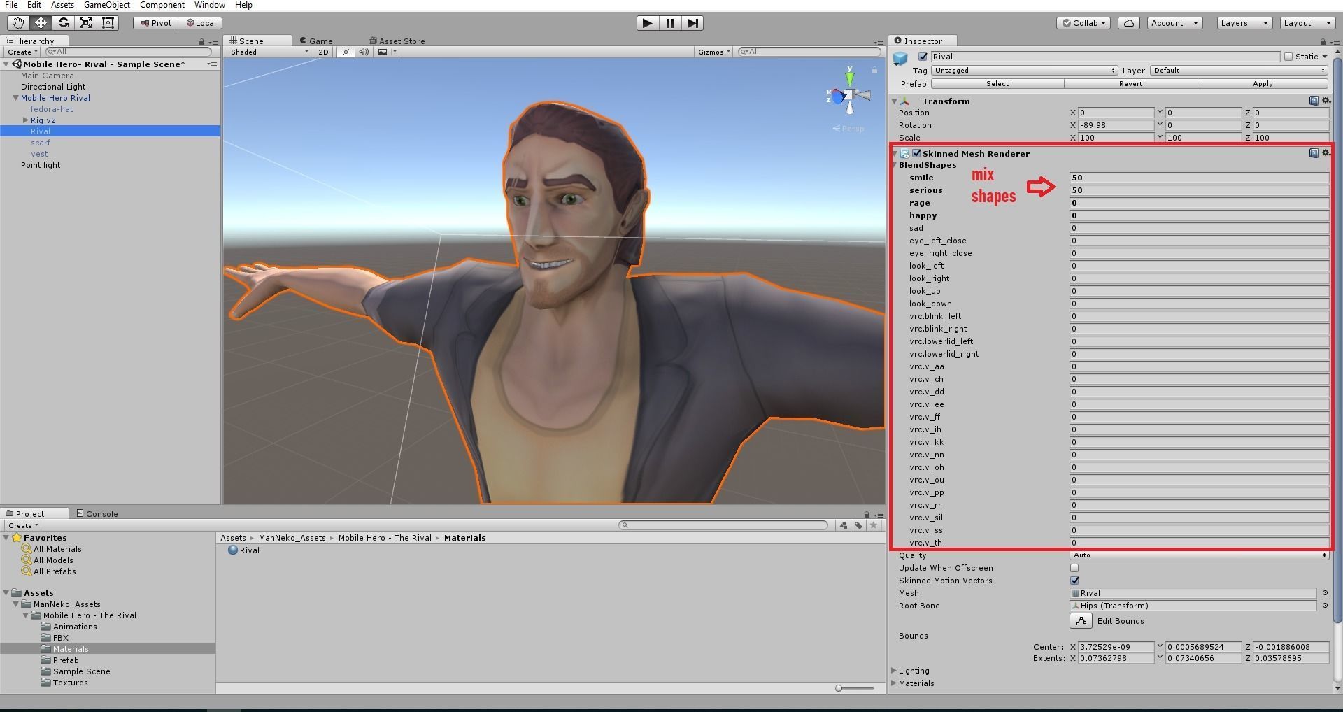 Mobile Hero -  The Rival - With 2D style Animations Low-poly 3D model_41