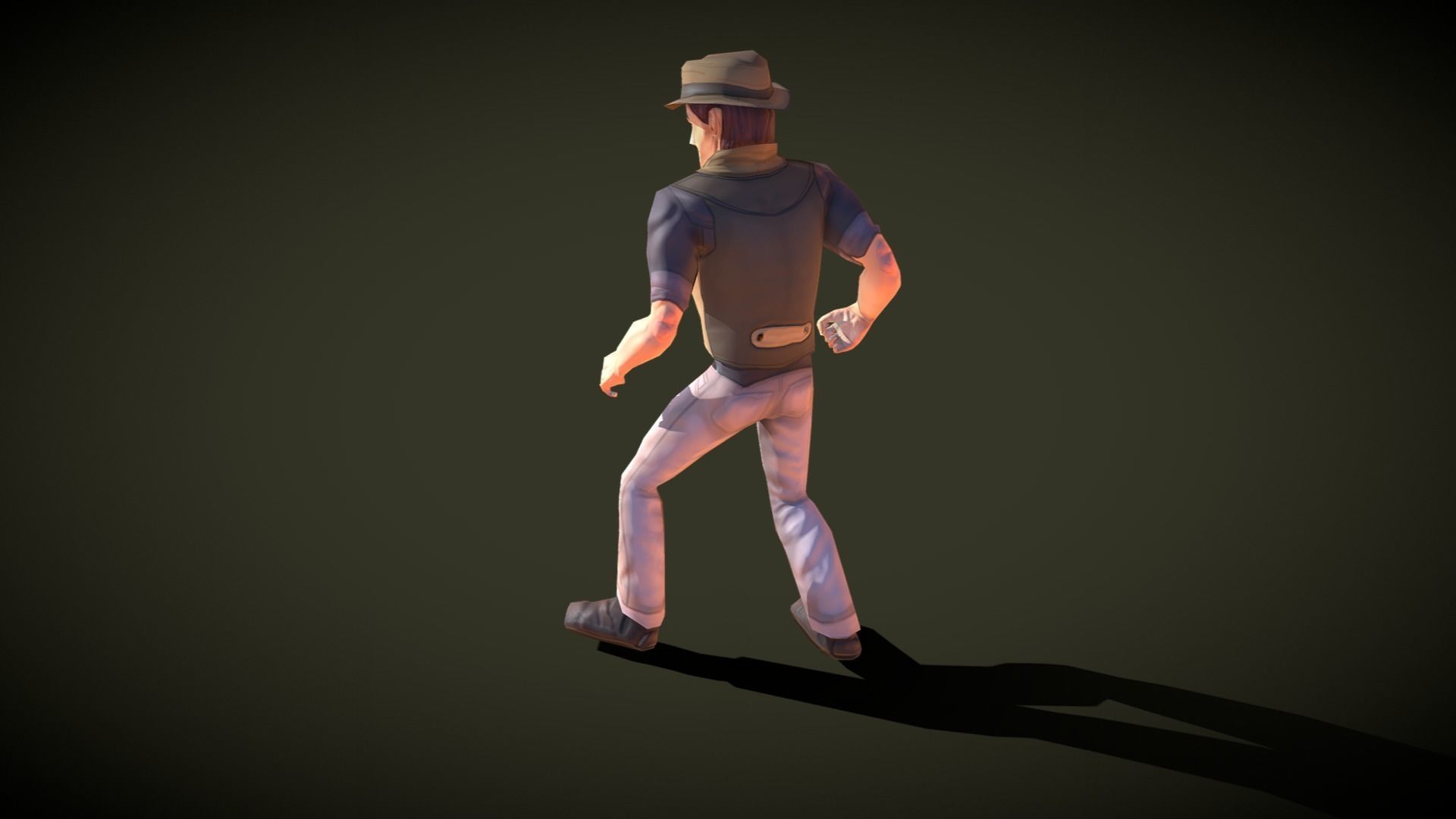 Mobile Hero -  The Rival - With 2D style Animations Low-poly 3D model_4