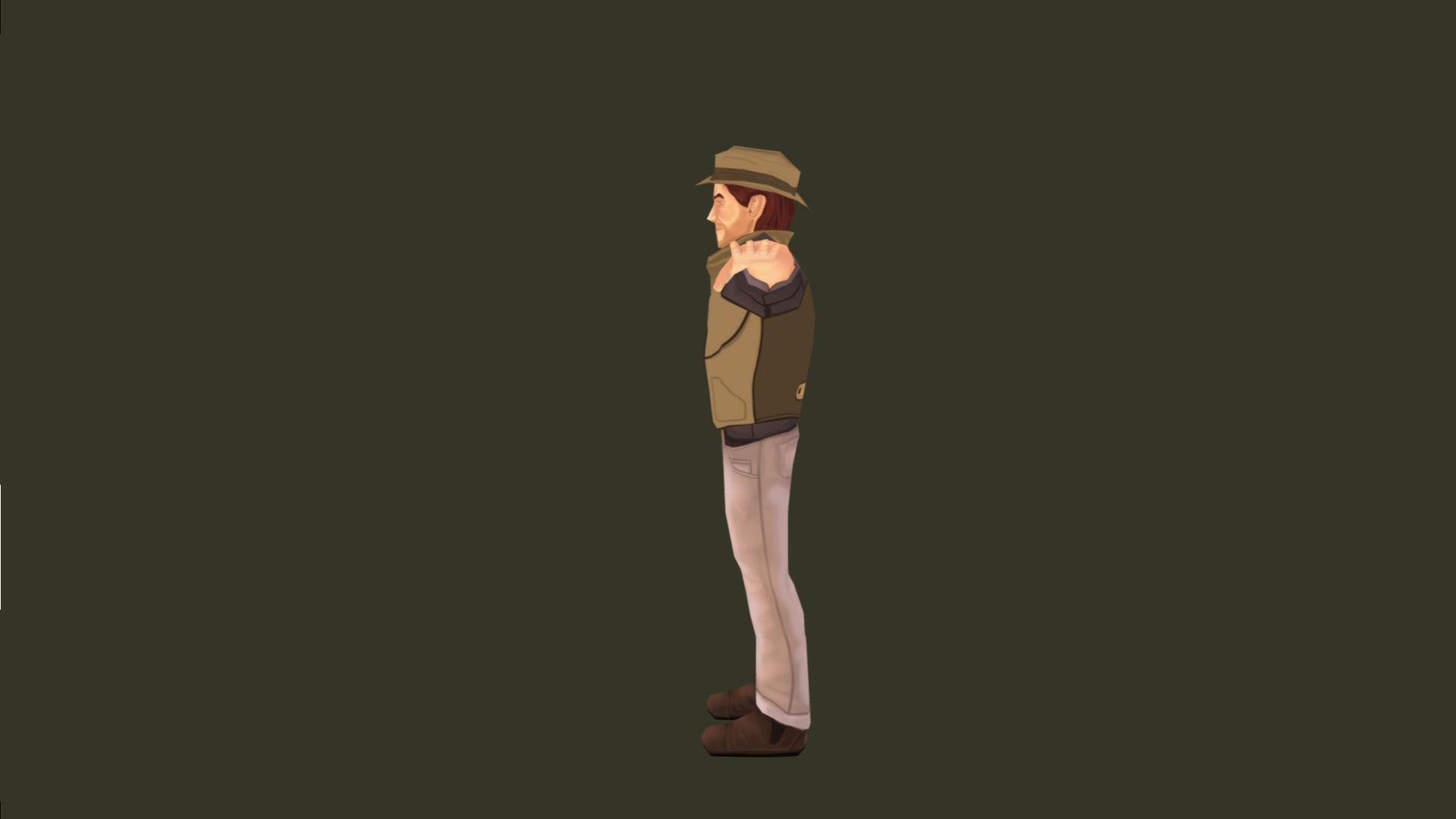Mobile Hero -  The Rival - With 2D style Animations Low-poly 3D model_14