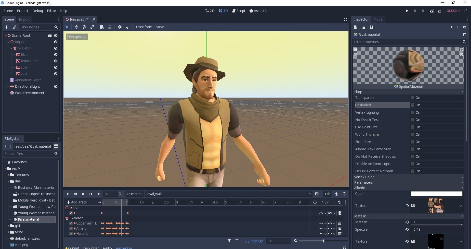 Mobile Hero -  The Rival - With 2D style Animations Low-poly 3D model_33