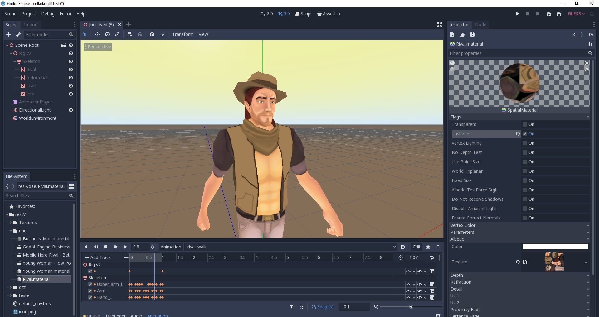 Mobile Hero -  The Rival - With 2D style Animations Low-poly 3D model_34